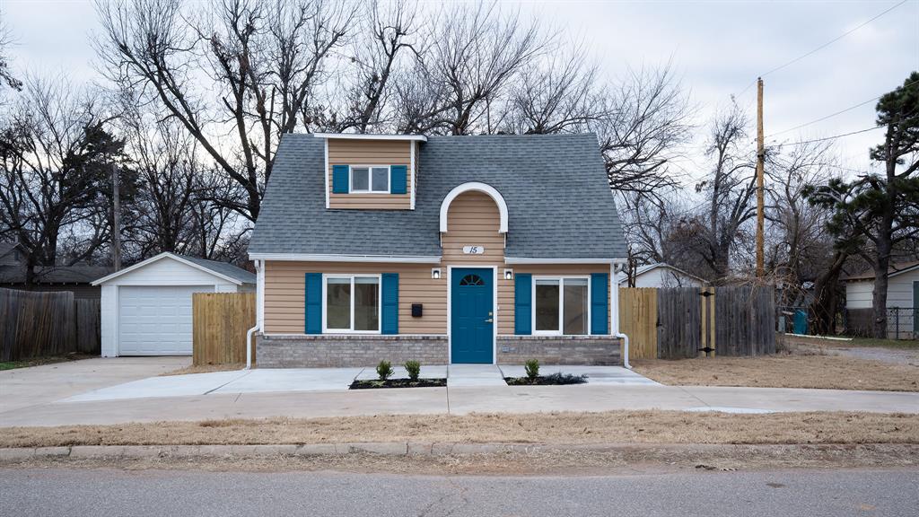Welcome to 15 S Walnut Street—a beautifully reimagined 2-bedroom, 1-bath home that blends historic charm with modern comfort. Taken down to the studs and rebuilt from the floor up, this 1917 gem offers fresh finishes, thoughtful design, and timeless curb appeal in the heart of Edmond.Step inside to a light-filled living area featuring updated flooring, modern fixtures, and a seamless layout ideal for cozy evenings or casual entertaining. The fully renovated kitchen and bath bring contemporary style while honoring the home’s original character. Outside, inviting blue accents and a decorative archway add personality, and the detached garage and landscaped yard provide both convenience and charm.Located in Edmond’s established Surbers Second Addition, this home places you just minutes from downtown Edmond, the University of Central Oklahoma, local shops, cafés, parks, and quick highway access—making daily errands and commutes incredibly convenient. Enjoy the walkable neighborhood feel while staying close to Edmond’s vibrant dining, entertainment, and community events.Whether you're a first-time buyer or looking to downsize in style, this move-in-ready property is a rare find.Ask how you could receive 1% of your loan amount back in lender credits, which can be applied toward a rate buy-down, appraisal fees, or additional closing costs. Let’s connect and explore how these benefits can support you at the closing table.Schedule your tour with the listing agent today!