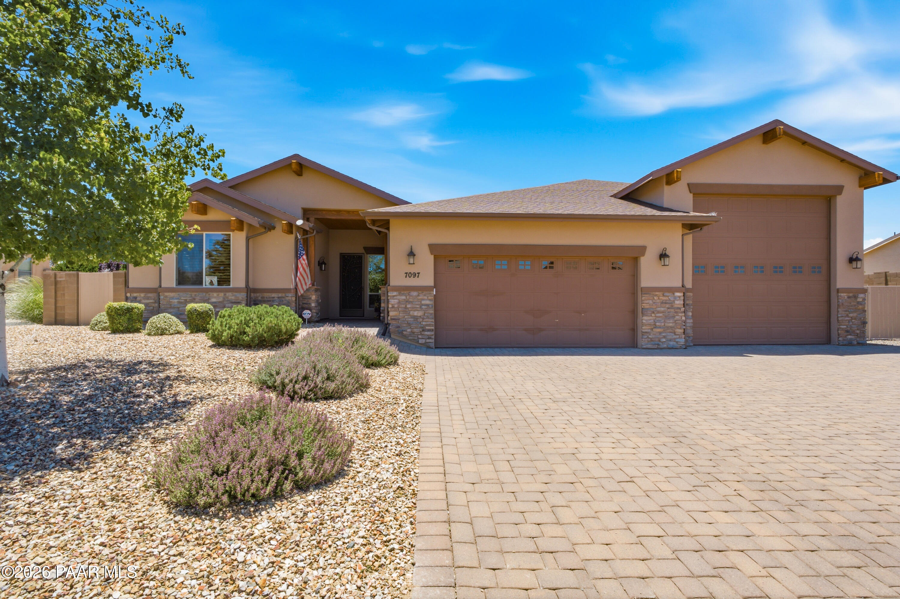 ATTENTION RV AND CAR ENTHUSIASTS! Welcome to this beautifully maintained custom home in Viewpoint, offering 2,382 square feet of thoughtfully designed living space. Built in 2014, this exceptional property features two bedrooms, two bathrooms, and an attached two-car garage, along with an impressive 60' x 18' RV garage that's perfect for storing your motorhome, recreational vehicles, or extra toys.Inside, you'll find a spacious and inviting floor plan complemented by a fully enclosed Arizona room with heating and cooling, providing comfortable year-round living and additional entertaining space. The homes interior is both functional and inviting, with a large kitchen island perfect for entertaining!Step outside to enjoy the well-appointed backyard, complete with RV parking and full hookups, a relaxing hot tub, and a pergola that's ideal for outdoor dining or unwinding with family and friends.A versatile bonus room located between the home and garage offers endless possibilities as a workshop, art studio, hobby room, home office, or fitness space.With quality custom construction, exceptional RV amenities, and flexible living spaces, this Viewpoint home is a rare opportunity for those seeking comfort, functionality, and room for all their adventures.