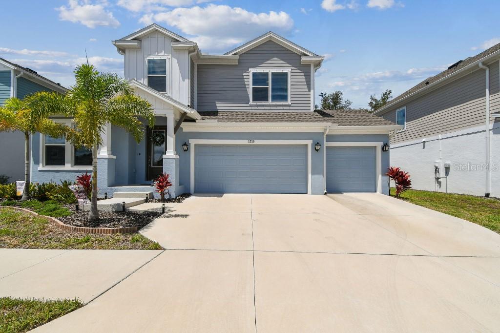 This meticulously crafted residence, built by David Weekley Homes in 2023, offers a rare opportunity to own a modern home within the private, gated community of Eagle Creek in Tarpon Springs, Florida.  Spanning 2,687 square feet, this four-bedroom, two-and-a-half-bathroom home exemplifies contemporary luxury and thoughtful design.
Upon entry, you're welcomed by an expansive open floor plan featuring soaring ceilings and premium wood flooring that seamlessly connects the main living areas. The gourmet kitchen serves as the heart of the home, boasting high-end appliances, beautiful cabinetry, and generous workspace.
Each bedroom is generously sized, providing private retreats for family and guests. The master suite includes a custom walk-in closet with built-in shelving, while the two full bathrooms and a powder room give convenience and comfort.
Energy-efficient, low-emissions windows flood the home with natural light while enhancing sustainability. Outdoor living is elevated with a serene backyard retreat, complete with a screened patio, composite deck, turf, brick pavers, and landscape lighting. The exterior is further enhanced by an irrigation system, rain gutters, and a dedicated sprinkler meter.
A spacious three-car garage provides ample room for vehicles and storage. Ideally located near Highway 19, residents enjoy easy access to Honeymoon Island State Park, Lake Tarpon, and the renowned beaches of Florida’s west coast.
This property presents a unique opportunity to acquire a beautifully appointed, energy-efficient home in one of Tarpon Springs’ most desirable neighborhoods. Situated outside flood zones.