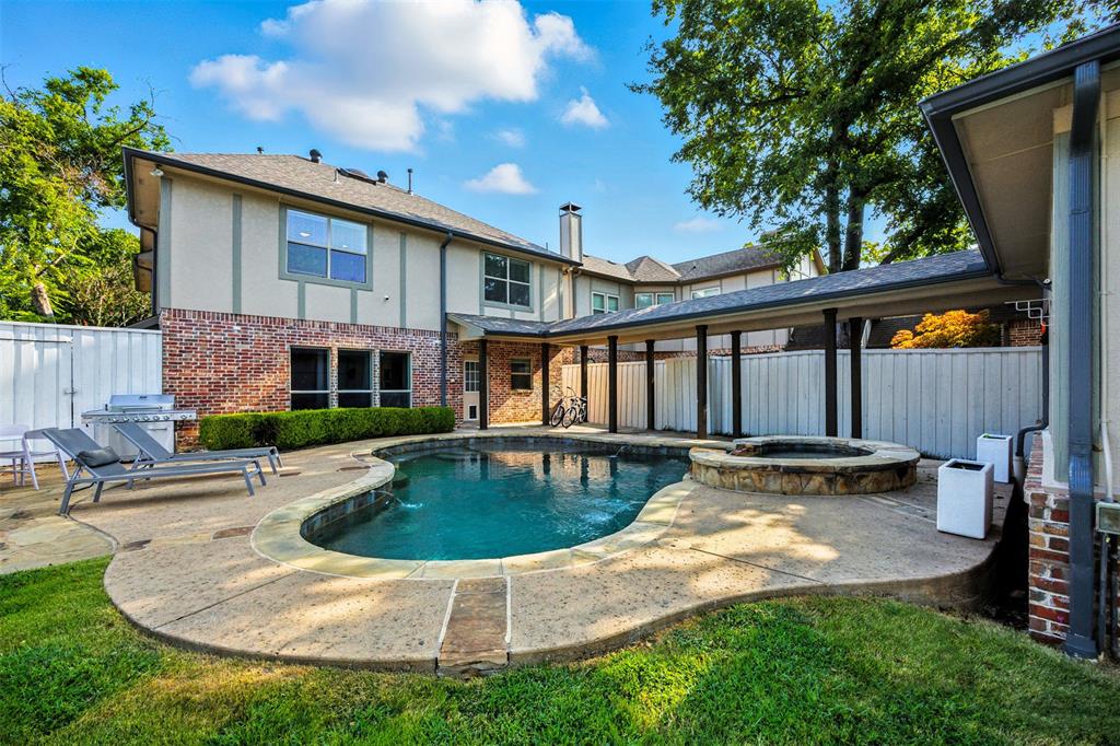 Nestled in the highly sought-after M Streets area within the Vickery Place historic district of Dallas, this charming brick and stone home is move-in ready and beautifully updated. With an open floor plan and seamless flow, this home offers a study, formal dining room, and a guest bedroom with a full bath on the main floor. The remodeled kitchen and breakfast area open into the living room, featuring a cozy corner fireplace and large windows that overlook the pool and backyard. Upstairs, you'll find a spacious primary suite with a luxurious bath, walk-in closet, and additional storage that can serve as an exercise room or separate office. Two secondary bedrooms — one currently used as a movie room — share a Jack and Jill bath. The backyard is perfect for entertaining, with a large grassy area, a stunning pool, and a covered breezeway to enjoy summer days. Located just a short walk from the restaurants, shopping, and nightlife of both Greenville Ave and Henderson Ave, this picturesque, tree-lined neighborhood offers easy access to everything!

**Please note:** The home is currently listed on Airbnb, so kindly excuse the vibrant decor.