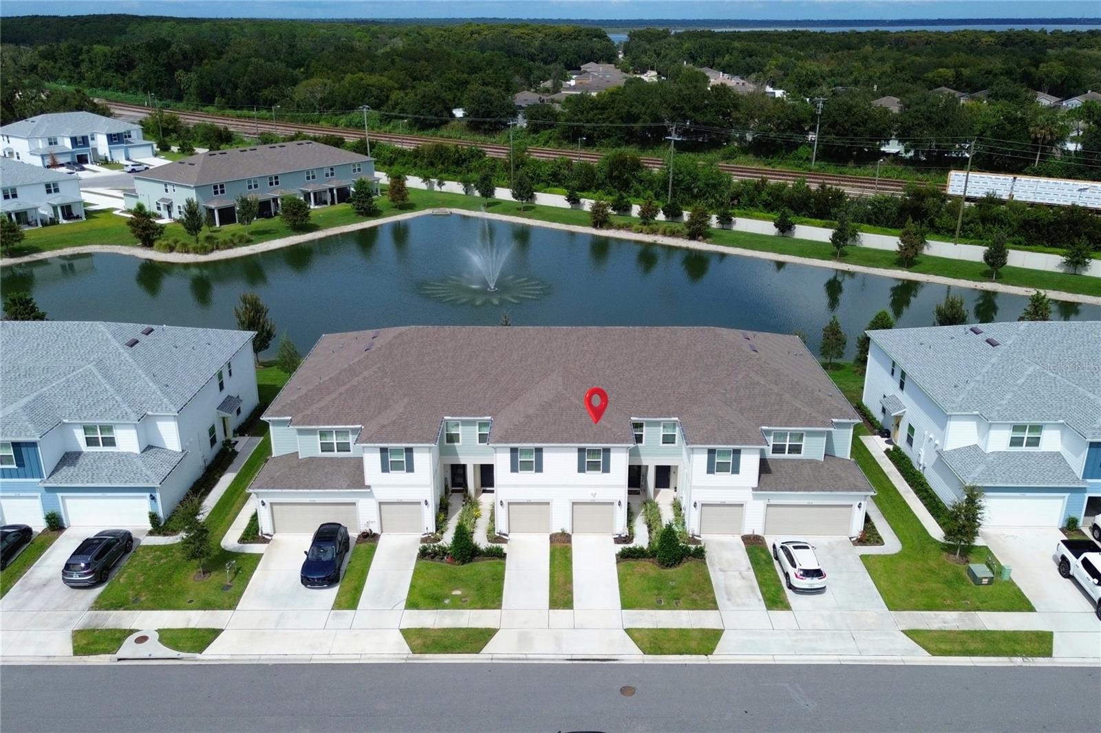 Enjoy peaceful pond views and the convenience of a furnished home in this nearly new townhome! Offered with the furniture,  plus a washer and dryer, this home also includes a whole-house water filtration system and an installed Brinks security system. The community pool and dog park are just a short walk away, while nearby shopping, restaurants, medical facilities, and major highways make everyday living convenient. HOA fees include internet, irrigation, and exterior maintenance. No CDD fees! Discover comfort, value, and scenic surroundings in a home ready for its next chapter.