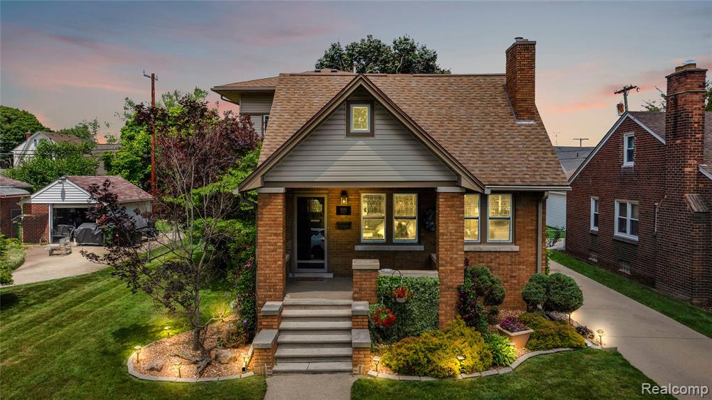 ONE-OF-A-KIND COLONIAL – 4 BEDROOMS, 3 FULL BATHS – NEARLY 2,600 SQ FT
Located on an oversized lot (a lot and a half) and just a short walk to Downtown Allen Park, this exceptional home blends classic charm with high-end updates throughout. Step inside to an open-concept layout featuring a gourmet kitchen with cherry wood cabinets, granite countertops, a 9-foot snack bar, stainless steel appliances, and Mannington vinyl flooring. The expansive family room is a showstopper—highlighted by a trey ceiling, Anderson windows and doorwall, a dry bar with wine refrigerator, 100% wool carpeting, and elegant wood trim. The spacious dining room is perfect for entertaining, while the inviting living room offers leaded glass windows, a natural fireplace, hardwood floors, and a beautifully detailed front entry door. The large master suite includes a walk-in closet and a fully updated bathroom. Upstairs bedrooms are generously sized with ample closet space and extra storage. Each floor has its own dedicated furnace and A/C unit for comfort and efficiency. Outside, enjoy low-maintenance living with a Trex deck off the family room, a covered front porch, and an extra-wide driveway with space for two vehicles beside the garage. Impeccably decorated and meticulously maintained, this home is much larger than it appears from the street and showcases quality craftsmanship throughout. Truly a must-see! All sizes are approximate, have agent verify.
Certificate of Occupancy provided at closing.