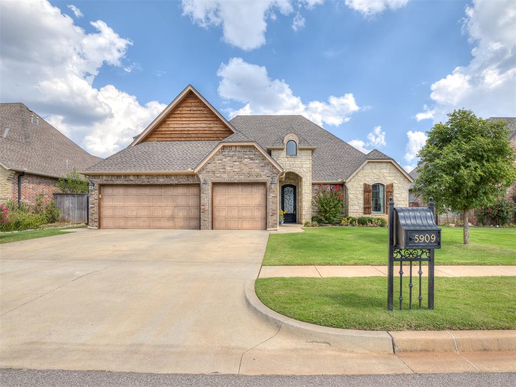 Welcome to this stunning Canterra former model home, thoughtfully designed and loaded with every upgrade imaginable. Built on an engineered post-tension slab, this home showcases rich knotty alder cabinetry, hand-scraped wood floors in the living area, crown molding throughout, elegant 5 1/4" baseboards, and beautifully trimmed headers above soaring 8-foot doors. Your spacious living room showcases an elegant floor to ceiling stone gas log fireplace and large windows for plenty of natural lighting.  1/2 bath located across f/stairway leading to upstairs bonus rm

The gourmet kitchen is a chef’s dream with stainless steel appliances, convection double ovens, travertine backsplash, and ample storage. The refrigerator, washer, and dryer convey with the property (as-is), making the move-in process seamless.

Retreat to the luxurious primary suite, featuring a large walk-in shower, relaxing soaker tub, and generous closet space. Entertainment is elevated with surround sound throughout, including outdoor speakers on the patio, perfect for gatherings or quiet evenings at home.

This home was built for comfort and convenience, offering a bonus room upstairs that can flex as a 4th bedroom, game room, or media room. Additional features include a central vacuum system, tankless hot water unit, spray foam insulation in the attic for energy efficiency, security system, hand-textured walls, and abundant storage throughout.

Practical updates include a roof less than one year old, epoxy garage floor coating, full guttering, and an above-ground storm shelter in the 3-car garage.

Step outside to enjoy your large fenced backyard with wrought iron street facing fence, while the community offers resort-style amenities including a neighborhood clubhouse, sparkling pool, and a serene catch-and-release pond.

With all the features of a high-end builder’s model home and the move-in ready condition, this property is truly a must-see. Call today to schedule your private showing!