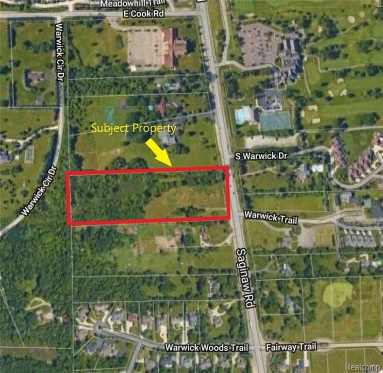 Grand Blanc Property In High-Demand Area. Beautiful property in ideal location Near I-75, Genesys, Across from Warwick Golf Course. 333' Frontage On S. Saginaw. 7.79 Acres. Can Be Divided into Parcels with Twp Approval for Small Development.