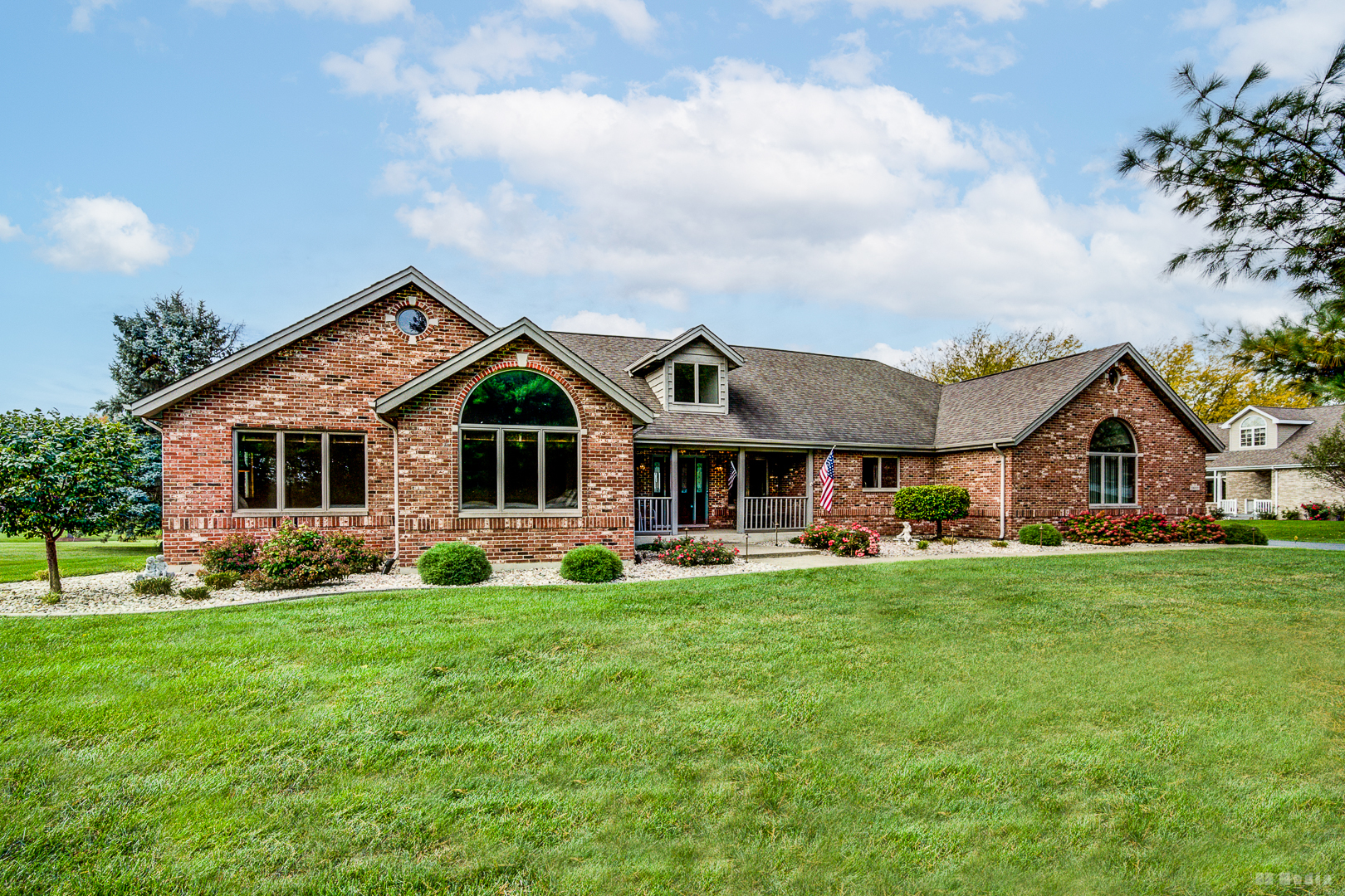 Stunning 3 bedroom 3 bath Ranch!!! Immaculate and move-in ready, this beautifully maintained home offers the perfect blend of comfort and style. The open concept layout features a warm and inviting living area with a cozy fireplace and bright loft ideal for an office or guest space. The updated kitchen showcases a large, high end refrigerator, perfect for everyday living. The almost 2,500 sq ft fully finished walkout basement is an entertainers dream. Complete with a bar and fully functioning home movie theater. This home offers easy access to the attic from the loft and an over abundance of storage throughout. Outside, enjoy a screened porch, beautiful landscaping, mature trees, and a serene pond view across the expansive 1 acre lot. The 3 car garage provides plenty of room for vehicles, tools or hobbies. A Must-See property that shines inside and out!