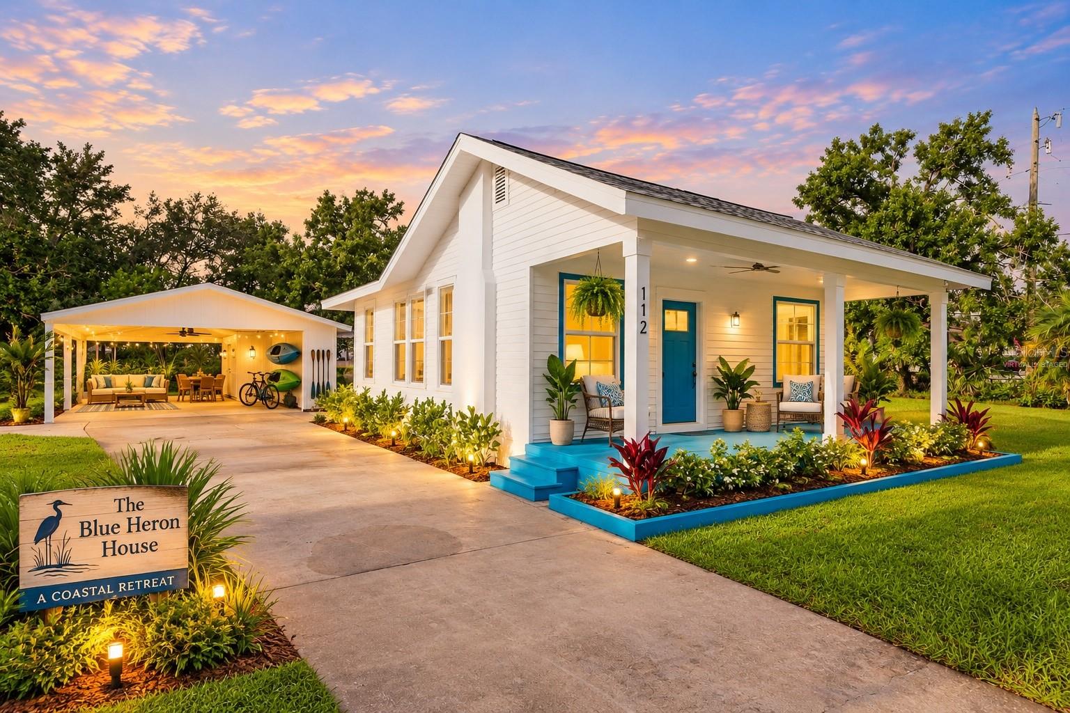 Virtually Staged. WHAT IF YOUR NEXT HOME COULD BE MORE THAN JUST A HOME? Live in it. Vacation in it. Host guests. Create a short-term rental. Live and work from the same address. Bring the bikes, kayaks, golf cart or boat. Turn the massive covered flex area into an outdoor living room, recreation pavilion or gathering space. The possibilities may be the most valuable feature of all.Completely renovated and located in Tarpon Springs’ AC–Activity Center district, this coastal bungalow offers a combination you simply don’t find in a typical residential neighborhood. Imagine it as your own Tarpon Springs getaway. Two bedrooms provide the primary sleeping accommodations, while the bonus room creates additional flexibility for a home office, guest space or whatever fits your lifestyle. The extensively refreshed interior is ready to enjoy, with a new roof, new central A/C, tankless water heater, new appliances, updated plumbing and lighting fixtures, luxury vinyl plank flooring and a bright, modern kitchen and bath.Now imagine it as a vacation rental. Create a memorable guest experience rather than simply another place to sleep. Give guests a home base where they can wake up, grab the bikes and hit the Pinellas Trail, walk into Downtown Tarpon Springs for coffee, restaurants, breweries and nightlife, explore the Sponge Docks or spend the afternoon along the Gulf at Fred Howard Park Beach or Sunset Beach.Then come back to the feature that may offer the biggest possibility of them all, the expansive covered flex area. Picture an open-air Florida living room with comfortable seating and dining areas. A hammock in the shade. Kayaks and paddleboards ready for the next adventure. E-bikes lined up for a ride downtown. Games, entertaining, storage and room for all the toys that come with the Florida lifestyle. Add the substantial concrete drive and space for a boat or golf cart, and this property begins to live far beyond the walls of the house.Or maybe your vision is LIVE + WORK. The AC–Activity Center zoning creates possibilities that ordinary residential zoning doesn’t. Home plus studio. Home plus office. A creative workspace. An entrepreneurial home base. Live here today while creating something entirely different tomorrow.That’s what makes this property different.You’re not simply buying bedrooms and square footage. You’re buying OPTIONS. A home. A potential STR. A live/work property. A Florida getaway. An outdoor recreation base. An income opportunity. Or perhaps the best answer is a combination of several.LIVE HERE. WORK HERE. HOST HERE. PLAY HERE. WHAT WILL YOU CREATE?