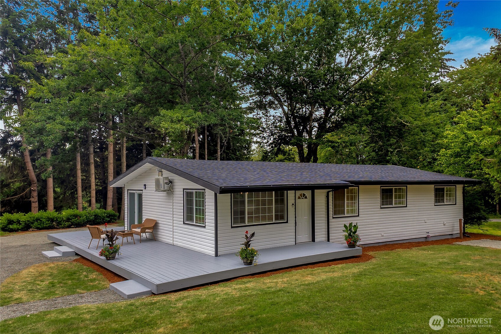 Better than new and loaded with possibilities! Welcome to this beautifully remodeled property located in the highly sought-after Tahoma School District, where modern updates, privacy, and endless outdoor opportunities come together on a spacious corner lot. Fully renovated from top to bottom, this stunning rambler offers 3 bedrooms, 2 bathrooms plus a office/bonus room perfect for working from home, hobbies, or additional living space. Every detail has been thoughtfully updated and is ready for its next owners to enjoy. The home features a beautifully redesigned kitchen, refreshed living areas, stylish finishes throughout, spacious deck ideal for entertaining, relaxing, and enjoying the outdoors. Major improvements include a brand-new roof, energy-efficient windows, updated flooring, remodeled bathrooms, a detached garage/shop, brand new septic system - providing peace of mind for years to come. Situated on a large corner lot, abundant parking for RVs, boats, trailers, work vehicles, and recreational equipment. The detached garage/shop, room for gatherings around a firepit, and potential future development opportunities make this property truly one of a kind. Whether you’re looking for space to entertain, room for your hobbies and toys, or simply a private retreat with freedom and flexibility this property delivers. A rare combination of modern upgrades, usable land, and a prime location in one of the area’s most desirable school districts. Move-in ready!
