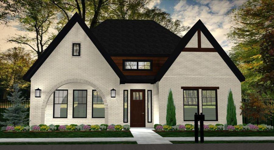 Our Ellison plan in The Plaza at Town Square is a customer favorite with its historically-inspired Modern Painted Tudor exterior! This home features a study with craftsman built-ins, a cathedral living room, brick to ceiling fireplace with media built-ins, a dining area, and an open concept kitchen/living spaces. Stunning site finished wood floors throughout the main living areas, the primary bedroom and the study! The primary suite features a double vanity, freestanding tub, oversized spa glass shower, and walk-in closet that connects to the laundry room. Home is under construction - to be finished Fall 2025. This home is located in the very LAST phase of Town Square. The Plaza at Town Square offers a greenbelt, walking trails, a fishing pond, a community garden, a clubhouse, a resort-style pool, a state-of-the-art fitness center, a youth recreation center, and a playground for endless fun! Visit the model home at 3717 Union Park Place, open 7 days a week, to experience this beautiful home for yourself.