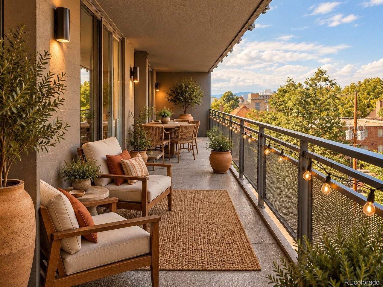 WOW! LOCATION, LOCATION, LOCATION, Updated, Cheesman Park contemporary condominium at The PARK REGENCY, A HIGHLY COVETED & RARELY AVAILABLE PROPERTY. This Condo Unit #403 boasts a LONG-COVERED PATIO w/CITY VIEWS, Perfect for Entertaining and Alfresco Dining!! Includes PARKING DECK COVERED SPACE #32 w/EV Charger Installed & Storage Locker #403! Spectacular Tree top & City views! Enjoy the glorious Colorado Sunsets and Bird migration each night from your LARGE COVERED PATIO or the PRCA ROOF TOP Deck!This Condominium boasts PRIDE OF OWNERSHIP with NEW INTERIOR PAINT AND NEW LVP Flooring throughout! Updated Kitchen with Stainless Steel Appliances., LVP and Updated Paint.Open floor plan. Spacious Primary Bedroom with Walk-in Closet, AC Wall unit and Private Full Bathroom ensuite. The second bedroom boasts a Murphy bed, built in wall closet, a perfect guest room or home office. A Second 3/4 bathroom with tile & walk-in shower. The Unit has been professionally cleaned and is move-in ready! WELL MANAGED HOA! AMAZING CITY & MOUNTAIN VIEWS FROM THE ROOF TOP PATIO! OUTSTANDING LOCATION IN CHEESMAN PARK and Close to THE DENVER BOTANIC GARDENS! 94% WALKABILITY SCORE! TWO blocks East to Cheesman Park, TWO blocks West to King Soopers, Starbucks, DazBog, Ace Hardware and other retail establishments; RTD bus; Close to Cherry Creek Shopping, Safeway at 6th Ave & Corona and Trader Joe's at Logan & 7th. Plenty of amazing Restaurants close by. Summer Arts and Crafts events in the park and at Cherry Creek! Farmers Markets on Colfax at the East High School entrance. Great proximity to the Denver Recreation Centers including, The Carla Madison Recreation Center and to the Congress Park outdoor Pool! WELCOME HOME to THE PARK REGENCY with its TWO CONVENIENT ELEVATORS, EXCLUSIVE RESERVED PARKING/EV CHARGER and a GREAT LOCATION AWAY FROM BUSY STREETS!! This is your opportunity to own & enjoy this gem in the beautiful CHEESMAN PARK 80218 NEIGHBORHOOD!