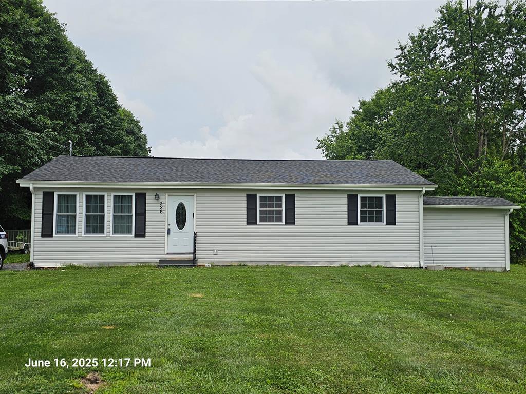 This 3BR, 2BA Ranch house is situated on a level lot.  One level living.  Recently updated 3 years ago.  Heat pump, vinyl siding, windows, and roof are also 3 years old.