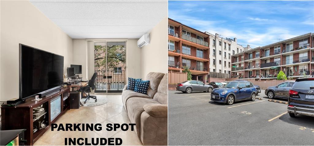 Beautifully maintained one bedroom co-op with a SUPER RARE PARKING SPACE included in the sale! Located in vibrant Bay Ridge, this stunning coop perfectly combines comfort and convenience and is situated at the cusp of the Shore Road Waterfront, shopping on 3rd Avenue, the 95th Street R train, and Express Buses to NYC. This lovely apartment boasts newly tiled floors, a stylish kitchen, spacious bedroom with a massive closet and a huge front facing terrace! The custom kitchen includes imported granite counter tops with imported Italian marble back splash, an inviting kitchen island and stainless-steel energy efficient appliances. There is a tank-less hot water heater supplying hot water in a flash, and two new Split System HVAC units installed in the living room and bedroom for on demand climate control. The elegant bath features a jacuzzi soaking tub and linen closet. There's an abundance of natural light throughout and a flexible layout enabling space for a home office desk or workstation. The pet friendly building also offers communal laundry facilities, a shared outdoor community garden and a storage closet that is included in the sale, further enhancing this property's attractive features. With its prime location, stylish updates, and an array of amenities, This Co-Op offers a unique chance to own a piece of Brooklyn's highly sought-after Bay Ridge neighborhood. Don't miss this exceptional opportunity!