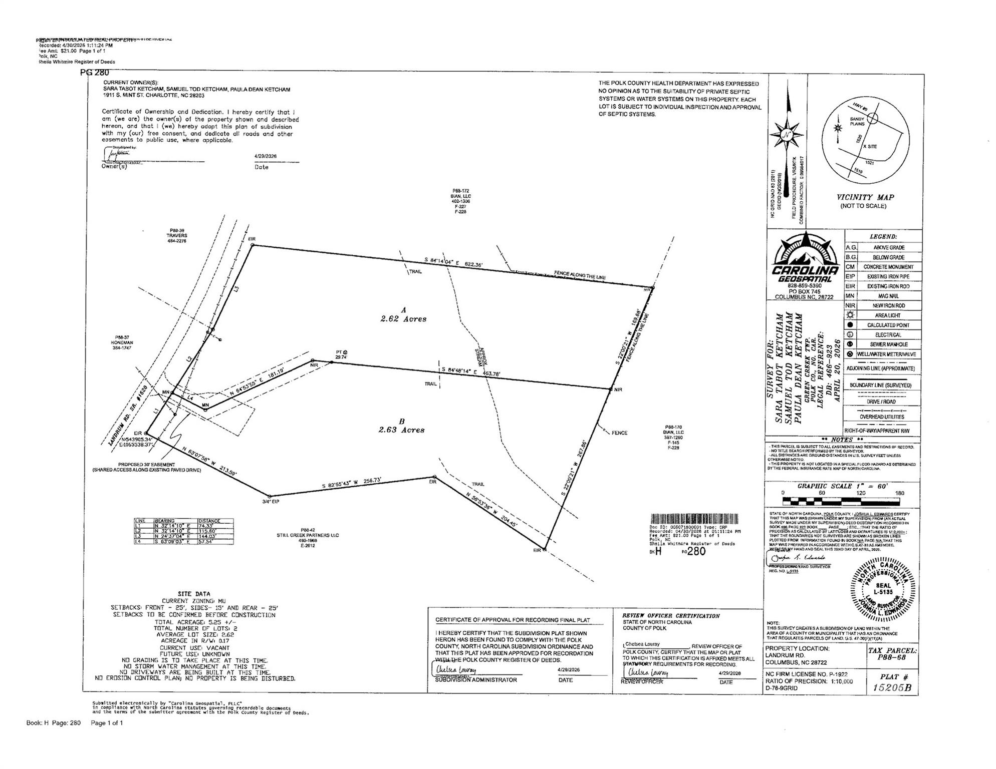 Discover the freedom of 5.25 acres in the heart of horse country. This versatile parcel offers tremendous equestrian potential with riding trails accessible right from the property and equestrian neighbors that make this a true lifestyle community. Enjoy the flexibility of two sub-dividable lots, providing excellent investment opportunity or the ability to build and retain additional acreage. An old well and septic are present on the property; buyer to verify condition and suitability. Located just minutes from I-26 with shopping and dining only 3 miles away, convenience is never sacrificed. Best of all, the legendary Tryon International Equestrian Center (TIEC) is just 10 minutes away — placing you at the epicenter of world-class equestrian competition and community. Whether you're dreaming of a private equestrian retreat, a smart land investment, or a place to simply put down roots in the Carolina foothills, this property checks every box. Come walk it and feel the possibilities.
