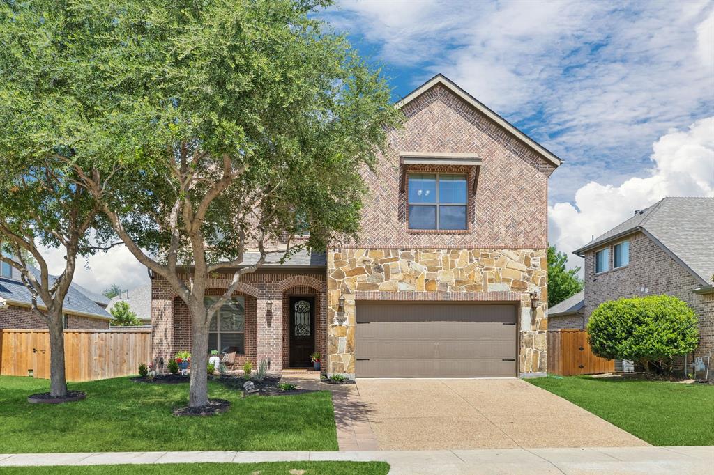 Incredible opportunity to own this gorgeous 2-story home with a POOL and brand-new roof located in Woodbridge! Woodbridge is a vibrant master-planned community celebrated for its scenic beauty and outstanding amenities. Residents enjoy multiple swimming pools, playgrounds, trails, and well-maintained parks. At the heart of the community is the acclaimed Woodbridge Golf Club, featuring an 18-hole championship course and a clubhouse. With a family-friendly atmosphere, top-rated schools, and convenient access to shopping and dining, Woodbridge offers an exceptional place to call home. This home has serious curb appeal with mature shade trees, professional landscaping, and scenic backdrops. Upon entering, you will be welcomed into a move-in-ready home with tall ceilings, wood flooring, a covered porch, and stylish features. This open concept floorplan offers a large dining room, kitchen & living room. The kitchen features stainless steel appliances, upgraded cabinets, granite countertops, a stone backsplash, a breakfast nook, and a huge island. The kitchen opens to the large living room, which features a gas fireplace, tons of natural light, and views of the beautiful backyard with a pool, spa, and slide. There is a large breakfast area that leads out to a covered patio, extending the living space outside - indoor-outdoor living at its finest. The large primary bedroom is a true oasis, featuring an ensuite bath seating area and new carpet. The primary bath has dual vanities, upgraded cabinetry, a large shower, a huge walk-in closet, and a soaking tub. This home has it all! A perfect place to raise a family, great schools (Wylie ISD), tons of amenities, short drive to the golf club, & it’s move-in ready! This one won’t last long; better hurry!