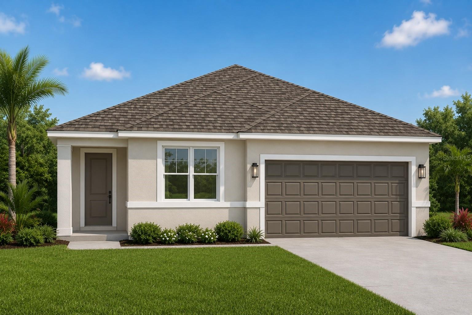 Under Construction. This stunning new construction home perfectly combines modern style, comfort, and functionality. Built with durable block and stucco construction, this thoughtfully designed open-concept floor plan gives you the flexibility to design your home to fit your needs. Offering the ability to configure 4–5 bedrooms with 2 bathrooms and a 2 car garage, and 2,067 sq. ft. of living space, this home is truly made to fit your lifestyle.  The additional office can provide remote professionals in need of a dedicated workspace or private retreat or serve as a 5th bedroom for extended family members, college students returning home, or live-in caregivers.  Inside, elegant Shaker-style cabinetry and beautiful granite countertops create a sophisticated kitchen atmosphere, while luxury vinyl plank flooring flows throughout the home for a seamless blend of durability and style.  The premium stainless-steel appliance package is INCLUDED and features:• 24.3 cu. ft. side-by-side refrigerator with built-in ice maker• 30-inch smooth-top electric range• 1.6 cu. ft. over-the-range microwave• DishwasherFor added peace of mind, your new home also includes a 2-10 Builder’s Warranty.