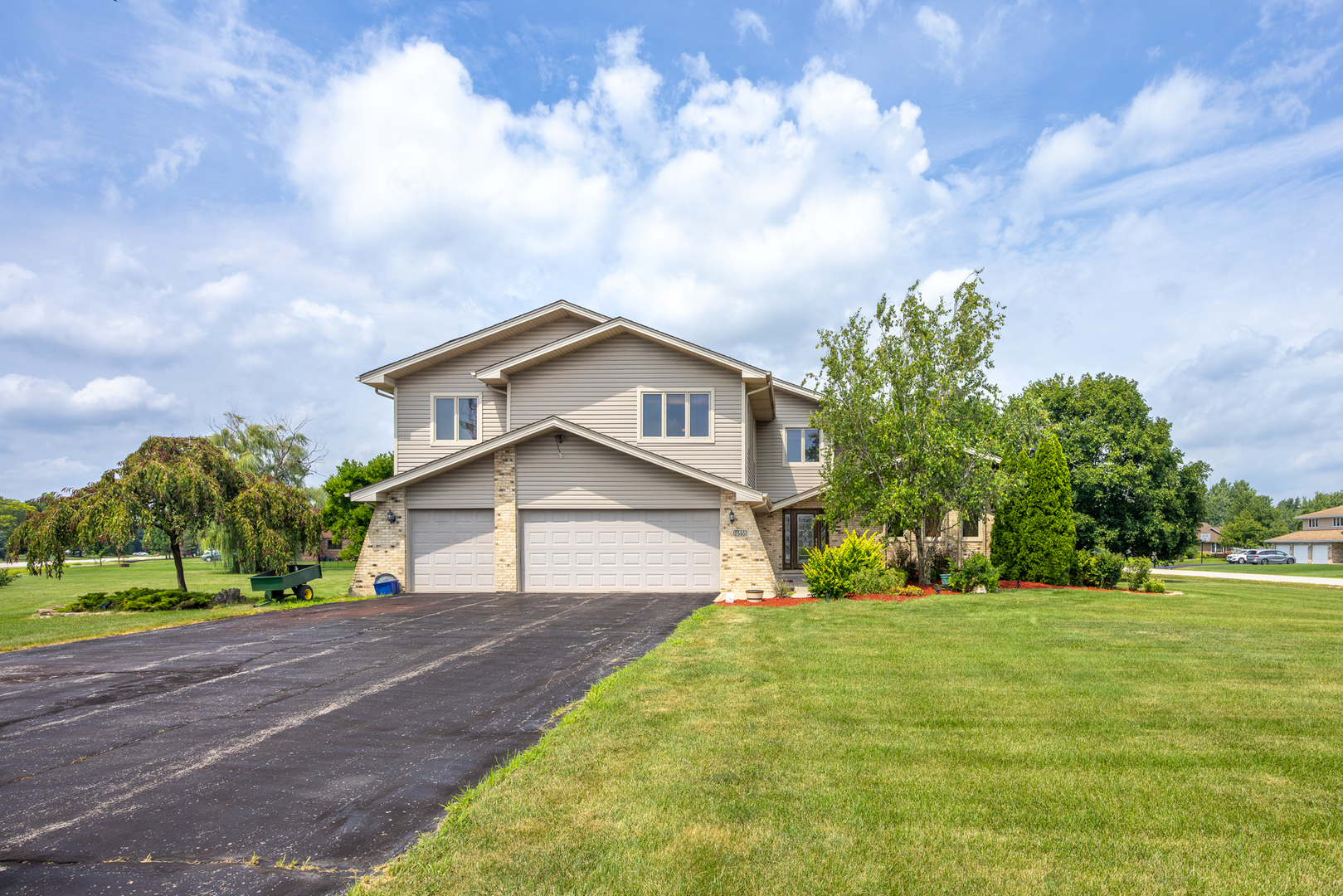 This stunning 5-bedroom, 2-master-suite custom home sits on 2 acres in the coveted Cedar Glen subdivision, offering over 6,000 sq. ft. of total living space-including two basements for endless possibilities. Every inch has been updated with custom finishes, hardwood floors, and a chef's kitchen with custom cabinets and stainless steel appliances. The show-stopping master retreat features dual 10x10 walk-in closets and a spa-like bath. Outside, enjoy a 1,400 sq. ft. cedar deck with pergola, sparkling pool, and a staycation feel all year round. Top-rated schools, unmatched space, and one-of-a-kind design-this is the home you've been waiting for!