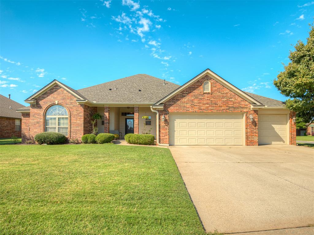 Don't miss out on this beautiful house in south Oklahoma City in the highly desirable Moore school district.  3 bedrooms with an extra office room that can easily be used as a 4th bedroom.  Enjoy peace of mind with brand new roof in 2025 and upgraded HVAC in 2024.  Spacious kitchen with nice cabinets and breakfast /bar sitting area.  Great lay out with living room to entertain and enjoy family time by the fireplace.  Beautiful master bedroom with access to the yard patio area.  Three car garage with a bonus door to the yard, perfect for those DYI projects or extra parking and security for a trailer- flat bed /hobby space.  Schedule your showing to this meticulously maintained home and make it yours!