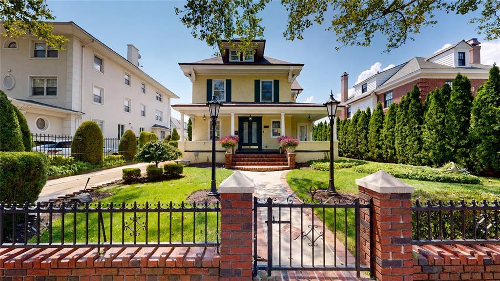 Welcome to this extraordinary detached two-family residence, currently configured and enjoyed as a spacious single-family home, situated on an oversized 60' x 109' lot in one of Bay Ridge's most desirable residential neighborhoods. Offering approximately 3,318 square feet of living space, this stately home combines timeless architectural charm with exceptional space rarely found in Brooklyn.Boasting 11 spacious rooms, 7 bedrooms, and 5 bathrooms, the home offers endless possibilities for large families, multi-generational living, or those seeking dedicated home office and extra space. Sun-filled rooms, hardwood floors, high ceilings, and beautiful original details are complemented by thoughtful updates throughout. A finished basement provides additional flexible space, ideal for recreation, a gym, home office.Outside, enjoy a private driveway with parking for up to five vehicles—a true rarity in Bay Ridge. The oversized backyard is a private retreat featuring a large deck, mature landscaping, and plenty of room for entertaining, outdoor dining, gardening, or relaxing.Ideally located on a quiet, tree-lined block near Ridge Boulevard, the home is just moments from Shore Road's waterfront promenade, scenic bike paths, parks, and recreational facilities. Enjoy nearby Owl's Head Park, waterfront views, local cafés, shopping, and the renowned restaurants along Third Avenue. Commuting is convenient with nearby R train service, express buses to Manhattan, and easy access to major roadways.Bay Ridge is celebrated for its excellent schools, vibrant community, waterfront lifestyle, and neighborhood charm.A rare opportunity to own a grand detached residence on an oversized lot offering exceptional space, flexibility, private parking, and an unbeatable Bay Ridge location. Homes of this caliber rarely become available.