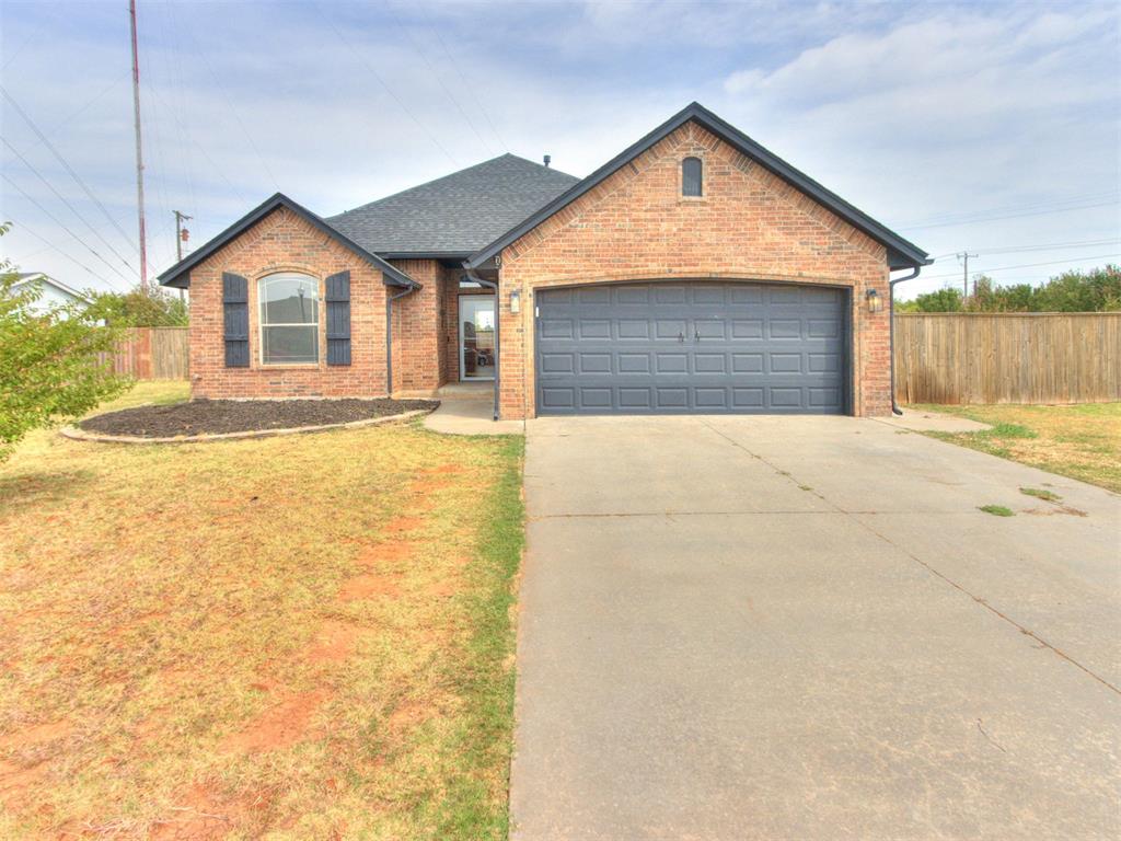 **Back on market at no fault of the seller!**Ask about the lender incentive**GOOD NEWS: The weird little room that used to steal half the garage is GONE so the full 2-car attached garage is BACK. However, the mini-split and TV mount stay, so your garage can now be the climate-controlled headquarters for workouts, hobbies, football, or hiding from everyone you live with. There’s even an in-ground storm shelter because...Oklahoma. Inside are 4 bedrooms, including one with beautiful wood built-ins, brand new carpet, AND a Murphy bed. Just imagine your AI avatar appearing alert on your work zoom call while you secretly laze around on the Murphy bed & scroll Tiktok. Don’t want the Murphy bed? Seller will remove it. One of the other bedrooms went full Pinterest with shiplap and a chalkboard wall while another bedroom got fancy with custom shutters. The open floor plan and massive wraparound kitchen bar are practically begging for game nights, parties, or a questionable amount of queso. There’s also a walk-in pantry WITH an outlet, so your ugly countertop appliances can live in appliance jail where they belong. We all know you don’t clean that air fryer enough...The primary suite features dual vanities, a big corner Jacuzzi tub to bubble away your troubles, a walk-in shower, and a giant closet -while the centrally located laundry makes everyone’s underwear commute shorter. Then there’s THE YARD. Huge, private, at the end of a cul-de-sac, and currently no neighbors behind you staring over the fence while you grill in the same pajamas you’ve been wearing all week. Dogs? Release the hounds. Pool? Plenty of room. Backyard Olympics? Absolutely. You also get a pergola, covered patio with mosquito-fighting ceiling fan, hot-tub wiring, surround-sound wiring, and NO HOA to send you a strongly worded letter about your trash can placement. There’s even a brand new Dollar Tree up the road for all those things you absolutely did not need but suddenly had to have. Like this house.