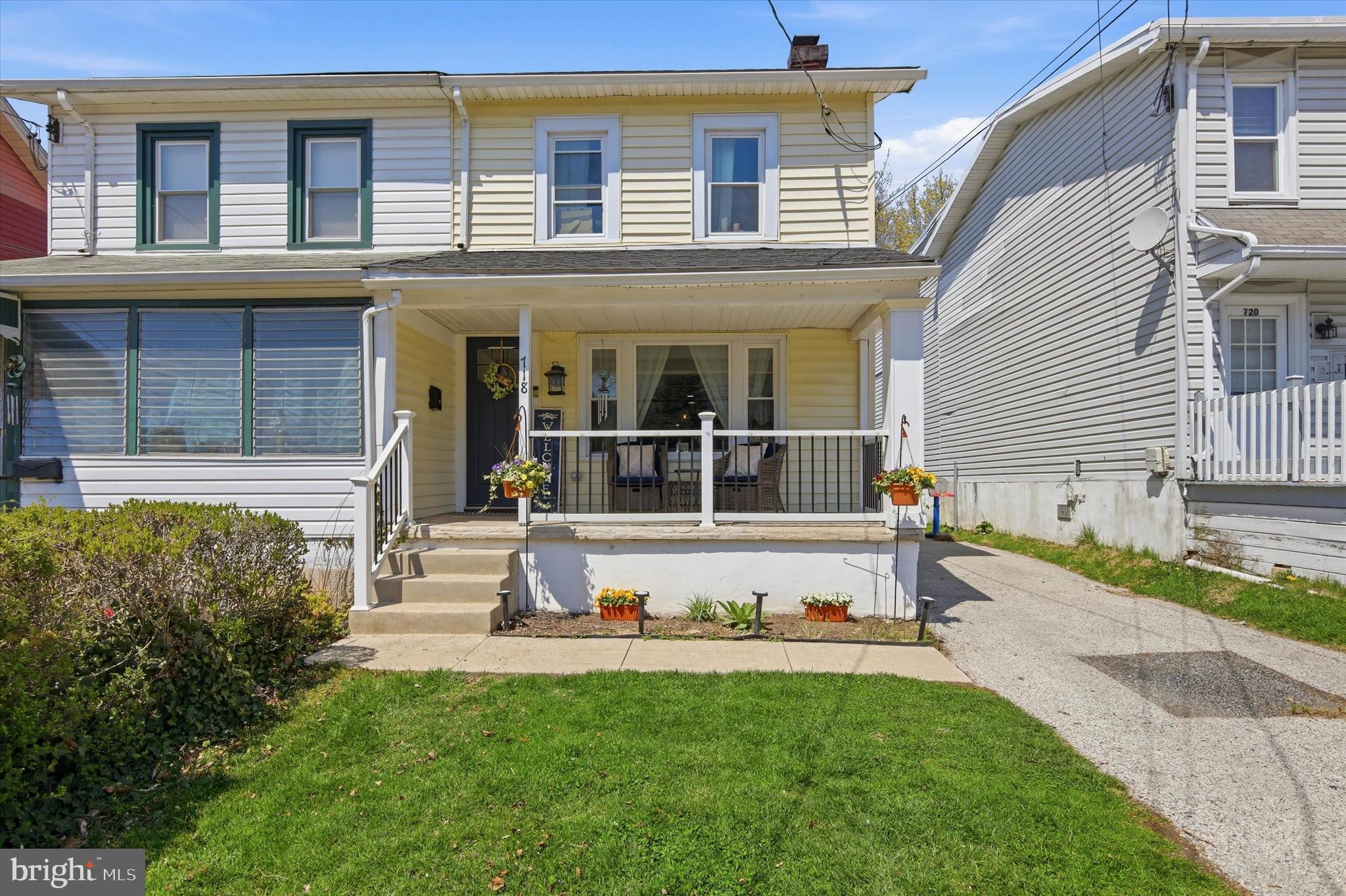 Welcome to 718 Preston Avenue, a beautifully presented twin home in the heart of Bryn Mawr, where refined comfort meets everyday convenience. From the moment you arrive, the setting feels inviting and effortless. A spacious private driveway offers parking for multiple vehicles, leading you to a charming covered front porch that sets the tone for relaxed mornings and quiet evenings.Step inside and you are greeted by a bright, sun-filled living space highlighted by a large front window and tasteful exposed brick, adding warmth and character. The main level flows naturally, creating an open and modern layout that connects the living and dining areas seamlessly to the updated kitchen. Granite countertops, stainless steel appliances, and thoughtful design make this space ideal for both casual meals and entertaining. Toward the rear of the home, you'll find a convenient half bath, laundry area, and flexible bonus space that can adapt to your lifestyle.Just beyond, the backyard offers a peaceful retreat with room to relax, entertain, or create a fenced outdoor haven. Whether hosting summer gatherings, enjoying a quiet cup of coffee, or watching kids play, the outdoor space provides versatility and privacy. The home also has a Full Level 2 EV charger!Upstairs, the home continues to impress with three well-appointed bedrooms and a full hall bath. The primary bedroom offers generous proportions and two closets. The second bedroom is equally spacious, while the third bedroom presents a unique and highly functional layout. Enter through a flexible front area that works beautifully as a reading nook, playroom, sitting space, or home office, leading into the newly added bedroom area. This thoughtful design creates a suite-like feel that offers separation and flexibility for a variety of needs.An unfinished basement provides excellent storage, ensuring everything has its place.Beyond the home itself, the location elevates the lifestyle. Situated in the highly desirable Haverford Township School District and just half a block from Preston Park, outdoor recreation is always within reach. Enjoy playgrounds, open green space, tennis, walking trails, and a welcoming neighborhood atmosphere. You are also moments from Bryn Mawr’s vibrant dining and shopping, with easy access to Ardmore, Suburban Square, and everything the Main Line has to offer. Commuting to Philadelphia is simple, while daily conveniences remain close at hand.This is a home that blends style, function, and an exceptional location, creating an ideal setting for individuals, couples, or families seeking both comfort and accessibility. Schedule your private showing today and experience the charm and lifestyle that 718 Preston Avenue delivers.