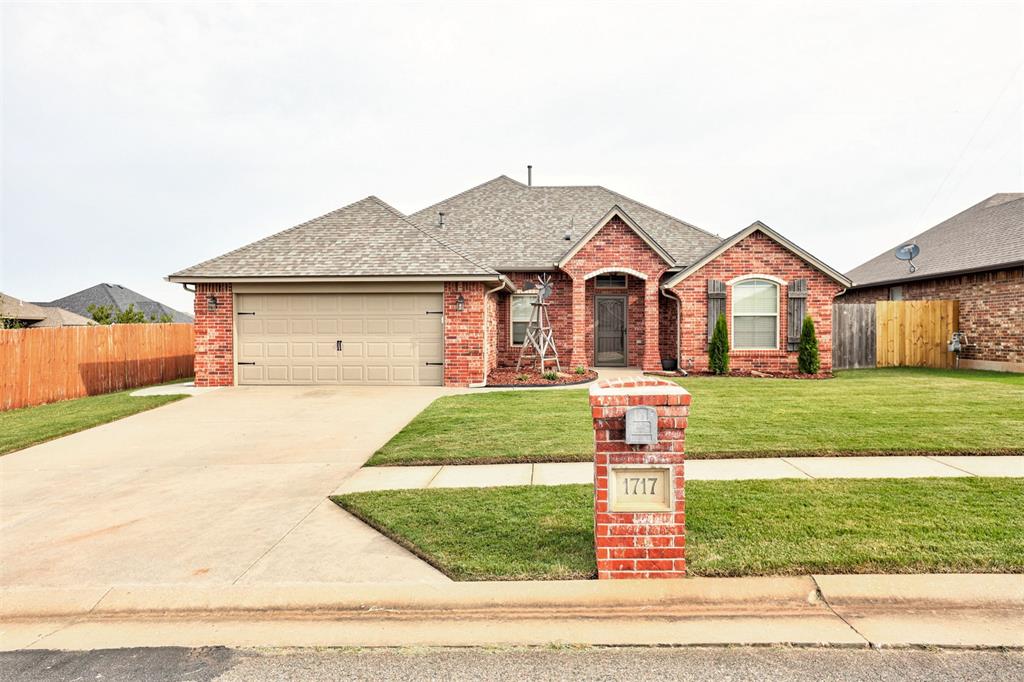 Welcome to this beautifully upgraded 3-bedroom, 2-bath home located in one of Moore’s most sought-after neighborhoods—perfectly positioned near great schools, shopping, and dining. With 1,593 square feet of thoughtfully designed living space, this home offers both style and functionality.



Step into a bright, open floor plan featuring crown molding, designer lighting, and elegant ceramic tile floors in the kitchen and bathrooms.  The main living areas have wood flooring throughout.  The gourmet kitchen is a showstopper, boasting granite countertops, stainless steel appliances, custom maple cabinetry, and a spacious layout ideal for entertaining or everyday living.



Both bathrooms feature cultured marble vanities, providing a sleek and modern feel. The new roofoffers peace of mind, while beautiful landscaping and a large backyard make outdoor living easy and enjoyable—whether you’re hosting guests or enjoying a quiet evening.  This home also offers an in-ground storm shelter located in the garage for quick and easy access.  



Located in a well-established neighborhood with top-rated schools and no HOA restrictions, this home offers the ideal combination of style, space, and freedom. Don’t miss your chance to own this upgraded gem in a fantastic location. Schedule your private showing today!