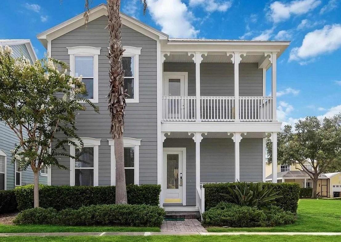 Welcome to your Central Florida retreat in the world-renowned Reunion Resort! This beautifully designed and tastefully upgraded 4-bedroom, 3.5-bath residence offers a perfect blend of sophistication, comfort, and resort-style living. From the moment you arrive, you’ll be captivated by the home’s timeless architecture, lush landscaping, and the peaceful charm of its surroundings. Step inside to discover an inviting open-concept layout with 10-foot ceilings, abundant natural light, and elegant finishes that flow seamlessly into the dining area and modern kitchen. Outfitted with premium appliances, solid surface countertops, and wood cabinetry, the kitchen is both stylish and functional—perfect for preparing meals or hosting gatherings with family and friends. This thoughtfully designed home features two full master en-suites, offering generous space, a walk-in closet, and luxurious bathrooms with double vanities and a garden tub. The additional bedrooms are bright, airy, and versatile, ideal for guests or family. French doors lead to a private fenced-in pool and spa surrounded by a sun deck that invites you to unwind in your personal oasis. Whether enjoying a refreshing morning swim, a relaxing evening soak, or simply lounging poolside under the Florida sun, this outdoor space feels like your own personal sanctuary. Upstairs, the balcony overlooks beautifully landscaped surroundings and provides the perfect spot to enjoy morning coffee or evening sunsets. Every detail of this home—from the tile flooring to the tasteful upgraded design—reflects both quality and comfort. Located in the exclusive gated and guarded Reunion Resort, community amenities include six community pool and spa locations, indoor and outdoor fitness centers, parks, playgrounds, a dog park, gazebo, and pavilion. Reunion’s prime location places you just minutes from Walt Disney World, Universal Studios, Sea World, and an array of shopping, dining, and entertainment venues, with major highways nearby for easy access to Gulf and Space Coast beaches. Existing furniture and home accessories are included, making it easy to move right in and start living the resort lifestyle. Whether you’re seeking a primary residence, vacation home, or investment property, this exceptional home captures the very best of luxury living and Central Florida convenience.