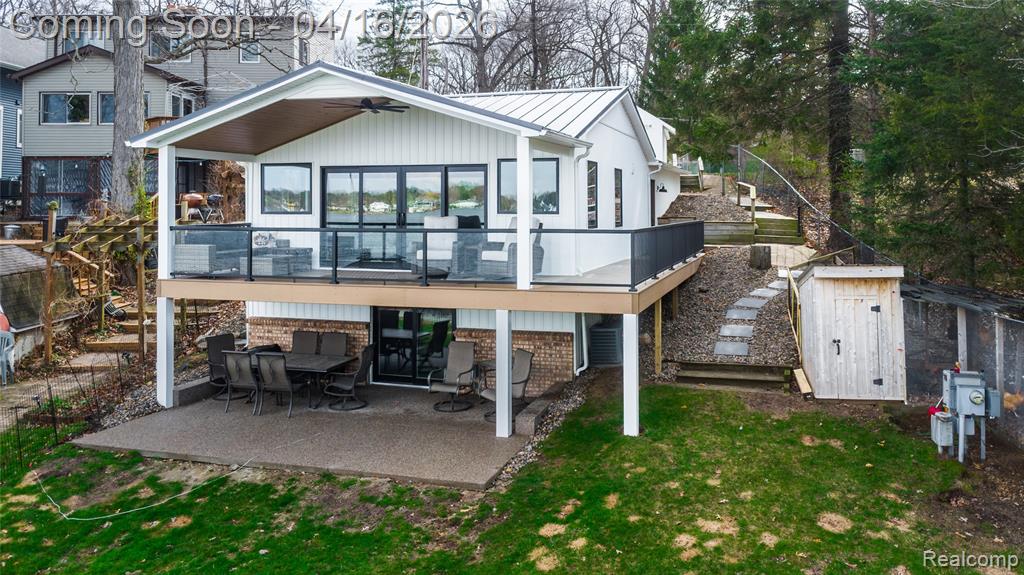 Lake life starts here! Welcome to 16436 Hilltop Drive in Linden, MI—an absolutely stunning, fully remodeled walkout ranch on all-sports Lobdell Lake. From the moment you step inside, you’re greeted by a bright, open-concept layout designed to make the most of every inch, featuring a show-stopping 11-foot island, beautiful finishes, and panoramic lake views that steal the spotlight. This 2-bedroom, 2.5-bath home was thoughtfully renovated from top to bottom, offering true peace of mind with a new metal roof, Pella windows and doors, updated kitchen and baths, new life proof flooring, siding, insulation, and more. The walkout lower level provides additional living space with a cozy family room, non-conforming bedroom, and half bath - perfect for guests after a long day on the lake. Whether you’re entertaining on the brand-new composite deck with glass railing, relaxing on the patio just steps from the water, or enjoying sunset views from inside, this home was made for unforgettable Michigan summers. The only thing missing is you. (Other updates include Gutter guards, All new appliances, lighting and fixtures as well)