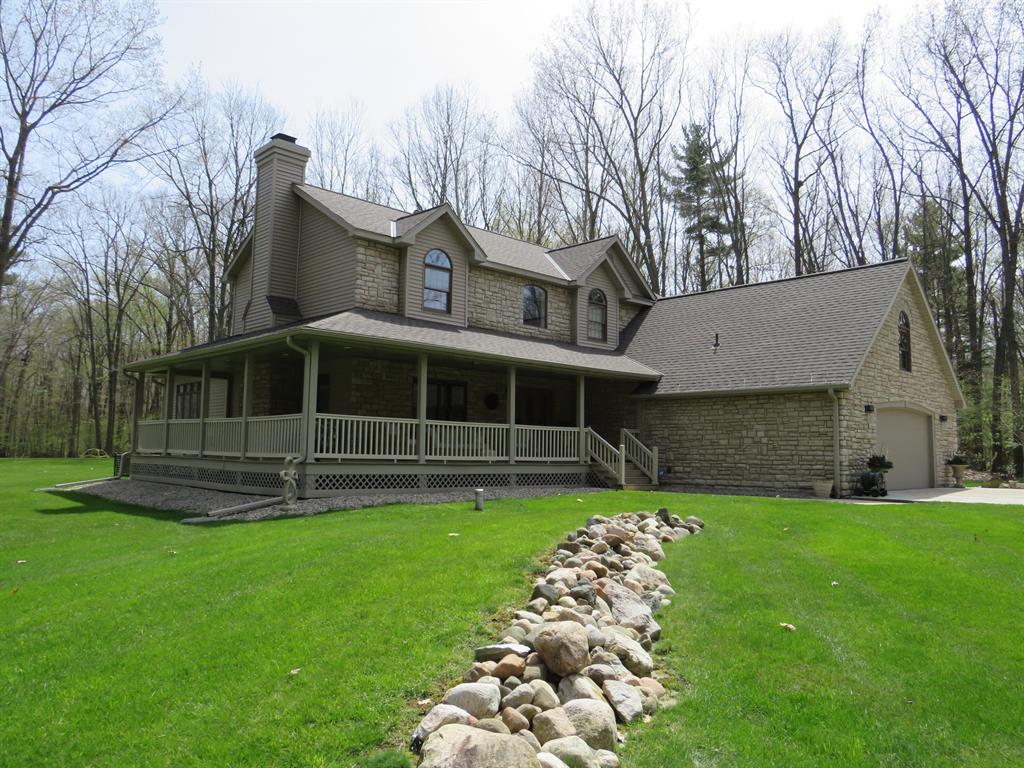 For more information dial the Listing Agent directly. The Contact Agent button will not take you there. Welcome to your private 18-acre estate just outside the village of St. Charles. Where space, privacy, and lifestyle come together in a way that's incredibly hard to find. Set well off the road and approached by a winding drive framed with custom stone pillars and private entry, this property is nestled into the woods for exceptional privacy. What truly sets it apart is the rare and diverse landscape, featuring a unique blend of open areas, mature wooded acreage, a private stocked pond, and a large wetland filled with cattails that naturally attracts and holds wildlife. This combination creates an environment that is both peaceful and alive with nature, offering a setting that is nearly impossible to replicate. The incredible custom-built residence offers nearly 4,000 square feet of living space, featuring 4 bedrooms and 3.5 baths, thoughtfully designed for both everyday living ....and entertaining. Recent updates include a new roof, gutters, and skylights (2024), furnace, hot water heater (2025), decking (2021), patio (2023), and updated garage doors (2023), ensuring peace of mind for years to come. Inside, the home blends comfort and functionality with standout features including a cathedral entry, spacious kitchen with oversized island and induction cooktop, walk-in pantry, and a bay window overlooking the pond. Multiple living areas including a sunroom/sitting space offer flexibility and warmth, enhanced by radiant in-floor heating for Michigan winters. Upstairs, all four bedrooms are thoughtfully positioned, including a private primary suite with walk-in closet and en-suite bath. A bonus room connected to the oversized bedroom above the garage provides the perfect space for an office, playroom, or additional lounge.Step outside and the property truly shines. A fenced yard, expansive decking, and covered porches create ideal spaces to relax and take in the peaceful surroundings. Beyond the home, the 30x40