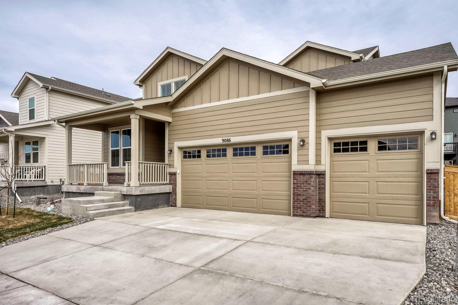 Community is in CLOSE OUT and this is the last available Avocet, complete with Finished Basement, 3-car garage, fully fenced and fully landscaped.  This beautiful two-story home offering 3,260 finished square feet is west facing and MOVE IN READY.  This thoughtfully designed home comes FULLY FENCED, FULLY LANDSCAPED and features 5 spacious bedrooms, including one in the finished basement & one on the main level.  There are 4 baths, including a full bath on the main level.  There is also a versatile loft, and a welcoming front study.  The gourmet kitchen is adorned with a large island and quartz countertops throughout as well as a MORNING KITCHEN to the side, gas range, with hood and wall oven with microwave.  The FINISHED BASEMENT has a bedroom, full bath, rec room, and is plumbed for a wet bar.  This home also comes with 2 HVAC units for optimal temperature control between the upstairs and the basement as well as a tankless water heater.  The 3-car garage is fully finished, providing ample storage and convenience.