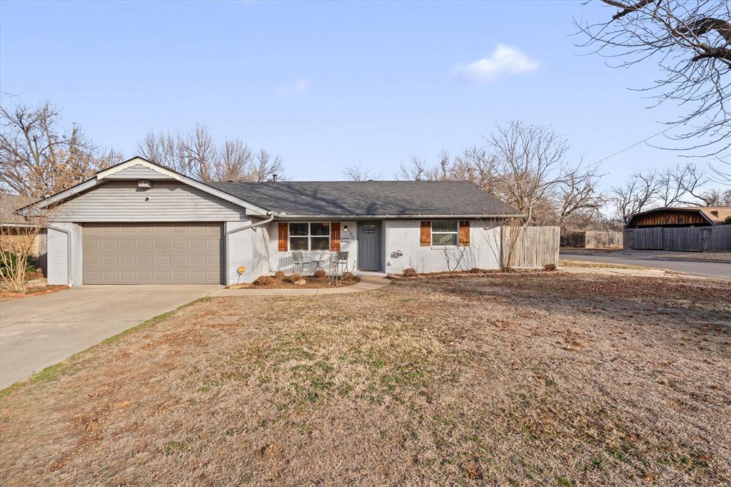 Set on a spacious corner lot in The Village, this home offers a layout that prioritizes flexibility, light, and everyday usability — all in a location that puts the best of the metro within easy reach.The floor plan opens with multiple living and dining options near the front of the home, allowing the space to adapt to how you actually live — whether that’s formal dining, a secondary living area, or a home office. Recessed lighting throughout keeps the interior bright and consistent from room to room.The kitchen is functional and well-proportioned, featuring ceiling-height cabinetry, light granite countertops, an island, stainless steel appliances, and additional wall space that allows for future expansion of cabinetry or storage if desired. An interior laundry room connects the kitchen and garage for everyday convenience.At the back of the home, a large living room creates a natural gathering space, complete with a wet bar and fireplace. This area works equally well for entertaining or relaxed nights at home. The primary suite includes two closets and an updated bathroom with a spacious walk-in shower. Two additional bedrooms are located down the hall with access to a full guest bathroom.Outside, the covered patio and generous yard provide room to enjoy the outdoors, while the corner lot allows for added privacy and flexibility. A brand-new Class IV roof adds long-term value and potential insurance savings. The HVAC system was replaced in 2019, the water heater in 2016, and the home features newer vinyl windows.Additional parking and a pull-through gate are located along the east side of the property. Positioned just minutes from Lake Hefner, major highways, local parks, everyday essentials, and the emerging Britton District, this home offers both convenience today and long-term neighborhood momentum.