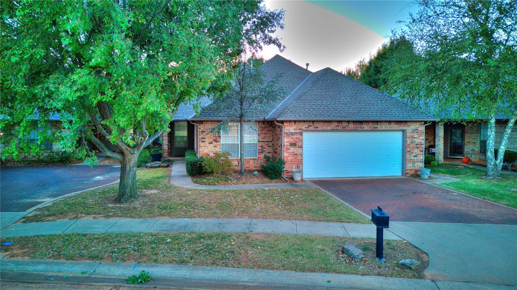 As you wind through the tree lined streets of Coffee Creek you will enter one of Edmond's best kept secrets…An enclave called the Links at Coffee Creek.  This is an area with well thought out and well maintained homes.  Fenced in yards wide streets and additional parking.  The HOA includes lawn maintenance, walking trails, and access to the pool and fitness area.  The current owner has done an amazing renovation on the primary bathroom including a European Water Closet (shower) and new vanities, plumbing, and lighting. Once you leave the primary spa, the open living room and newly renovated kitchen will grab your attention. New appliances, stylish paint colors, and new flooring throughout.  The secondary bathroom has also had a nice face lift, very chic, very well done. The backyard offers a private feel with shade and a wonderful patio area.  This home is move in ready and this is an exceptional price for an exceptional property.
