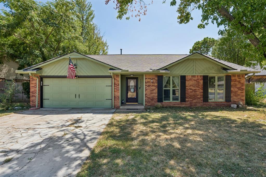 This charming 3 bed, 2 bath, 2 car garage home sits in a quiet east Norman neighborhood with quick access to shopping and dining. This home features a large living area with beautiful vinyl plank flooring, fireplace, and tall ceilings. The kitchen includes granite countertops and stainless appliances. The primary bedroom features an en suite bathroom with custom-tiled shower. There are two additional bedrooms and another full bathroom. You'll love the huge heated & cooled sunroom that looks out over a spacious fenced back yard and covered pergola. Book your exclusive tour today!