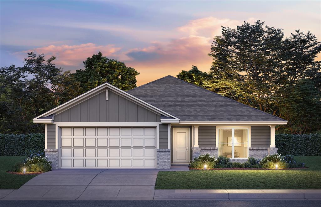 Located in the highly desirable Eagle Cliff community in Norman, this home offers an unbeatable location just minutes from the University of Oklahoma, Lake Thunderbird, Sooner Mall, I-35, and a wide range of dining and shopping. Enjoy a welcoming neighborhood setting with a community playground and established surroundings.This thoughtfully designed single-story home features 3 bedrooms and 2 full bathrooms with soaring 10-foot ceilings and a highly functional layout. The spacious open living room flows effortlessly into the kitchen, complete with a large center island—perfect for gathering, entertaining, and everyday living. The private primary suite offers double vanities, a walk-in closet, and a walk-in shower. Outdoor living is just as inviting with both a covered back patio and a cozy covered front patio.The kitchen is beautifully appointed with stainless steel Samsung appliances, including a 5-burner gas range, generous counter space, abundant cabinetry, an oversized walk-in pantry, and soft-close cabinets. Interior finishes include quartz or granite countertops, a stylish tiled backsplash, and durable wood-look ceramic tile flooring.Built for efficiency and long-term savings, this home includes a tankless water heater, Low-E thermal pane windows, radiant barrier roof decking, high insulation levels, and LED lighting. The exterior is complete with full sod and landscaping for immediate curb appeal.Act now—new construction homes with this combination of location, design, and features don’t last long.
