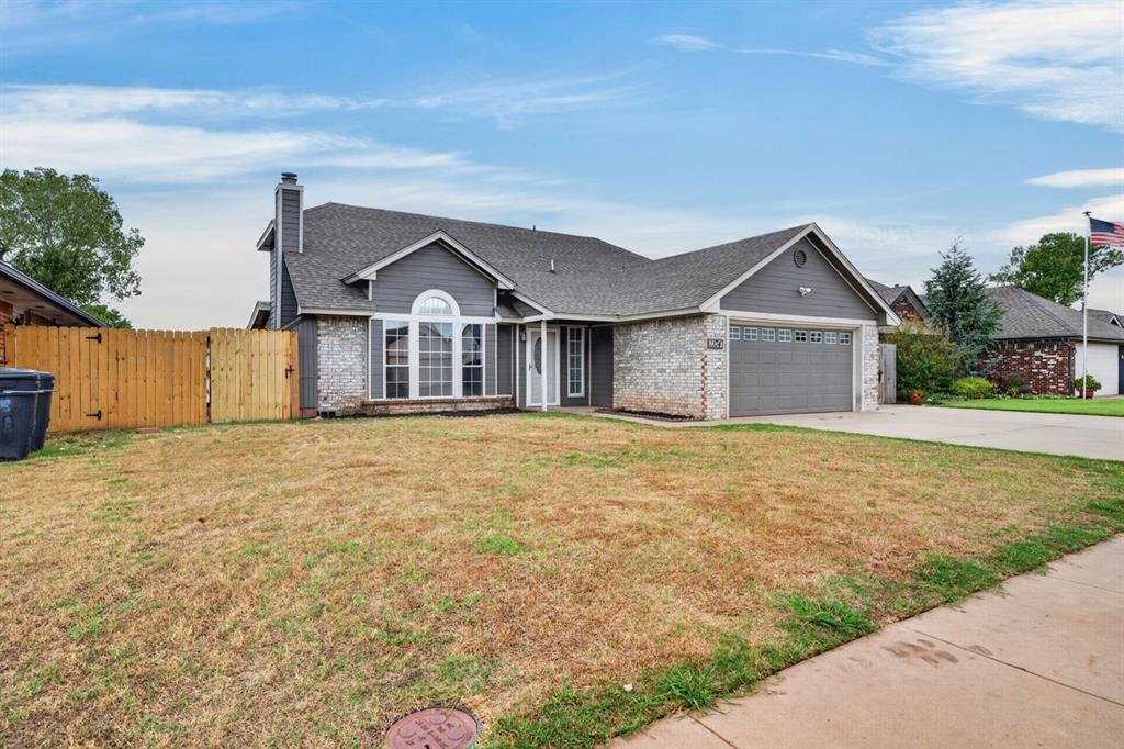 Freshly remodeled, move-in ready, and room for everyone! This 5-bedroom Moore home has been updated from top to bottom. Remodeled throughout with fresh paint, durable luxury vinyl plank flooring, and updated light fixtures, the home feels bright, clean, and modern from the moment you walk in. The kitchen shines with sleek quartz countertops, offering plenty of prep space and a timeless look that’s easy to care for. Every bathroom has been updated with today’s finishes. The primary suite is a true retreat, with a bathroom featuring dual sinks and separate vanities so mornings run smoothly. The flexible floor plan is a standout. Upstairs, two bedrooms share a second living area, perfect for a game room, media room, home office, or guest space. With 5 bedrooms and two living areas, there’s space to live, work, and host without feeling crowded. Outside, the huge 364 sq ft covered patio is built for entertaining. Host cookouts, watch the game, or relax on a cool evening, rain or shine. The extended driveway provides extra parking for guests, a boat, or additional vehicles. Located in the Moore Public Schools district, close to parks, shopping, and dining, with quick access to I-35, Tinker AFB, and downtown Oklahoma City. Schedule your private showing today!Owner/licnesees