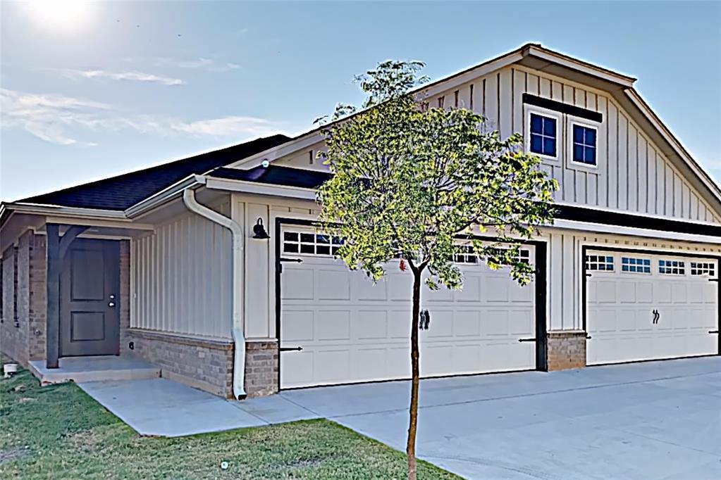 Beautiful 3 Bedroom, 2 Bathroom Duplex with 2 Car Garage! Open floor plan with vinyl plank flooring throughout! Kitchen has beautiful island and also features pantry, glass backsplash, over the range microwave, glass top electric range, and refrigerator (as is). Interior laundry area with washer/dryer (as is). Main bathroom features quartz topped single vanity and shower/tub combo. Primary suite features single vanity, shower/tub combo and walk in closet. Other features include covered front porch, back patio and fenced yard. Close to Tinker, shopping and dining. Easy access to I-240 and I-40. Pets are case by case. Lawn care included.**Unit includes electric range, microwave and dishwasher****Refrigerator, washer and dryer are AS IS**Driving Directions: North of SE 59th Street and East of S Sooner Rd. Entrance is on SE 48th street. Turn South into the neighborhood.All residents are enrolled in the Resident Benefits Package (RBP) for $45.00/month which includes renters' insurance, credit building to help boost your credit score with timely rent payments, $1M Identity Protection, HVAC air filter delivery (for applicable properties), our best-in-class resident rewards program, and more! If you already have renter’s insurance, upon acceptance that it meets all lease requirements, the RBP would be $31.05/month. More details upon application.