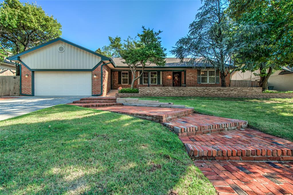 Searching for a beautiful home with a tree lined yard in SouthEast Edmond? Look no further, here is the one! This Spacious 4 bedroom 3 full bath home has updates and character and is move in ready! You'll find the HUGE living room with fireplace, wood floors, and freshly painted gives you a beautiful and comfortable living space! The 2nd living is grand with a formal dining space or huge bonus area all on one floor! The Kitchen has a beautiful white granite countertop, lots of cabinets, pantry, and Stainless appliances. All Four Bedrooms have new paint and carpet and large spacious closets. The bathrooms are all updated with tiled tubs and/or showers. There are 3 full bathrooms with bedroom access. The Mother In Law suite is on the opposite side of the home with a nice walk in shower. The home has some brick floors in the kitchen and built ins throughout the home for character and storage. The lot is a good size with a nice sized backyard and a large covered patio! Come see this one today!