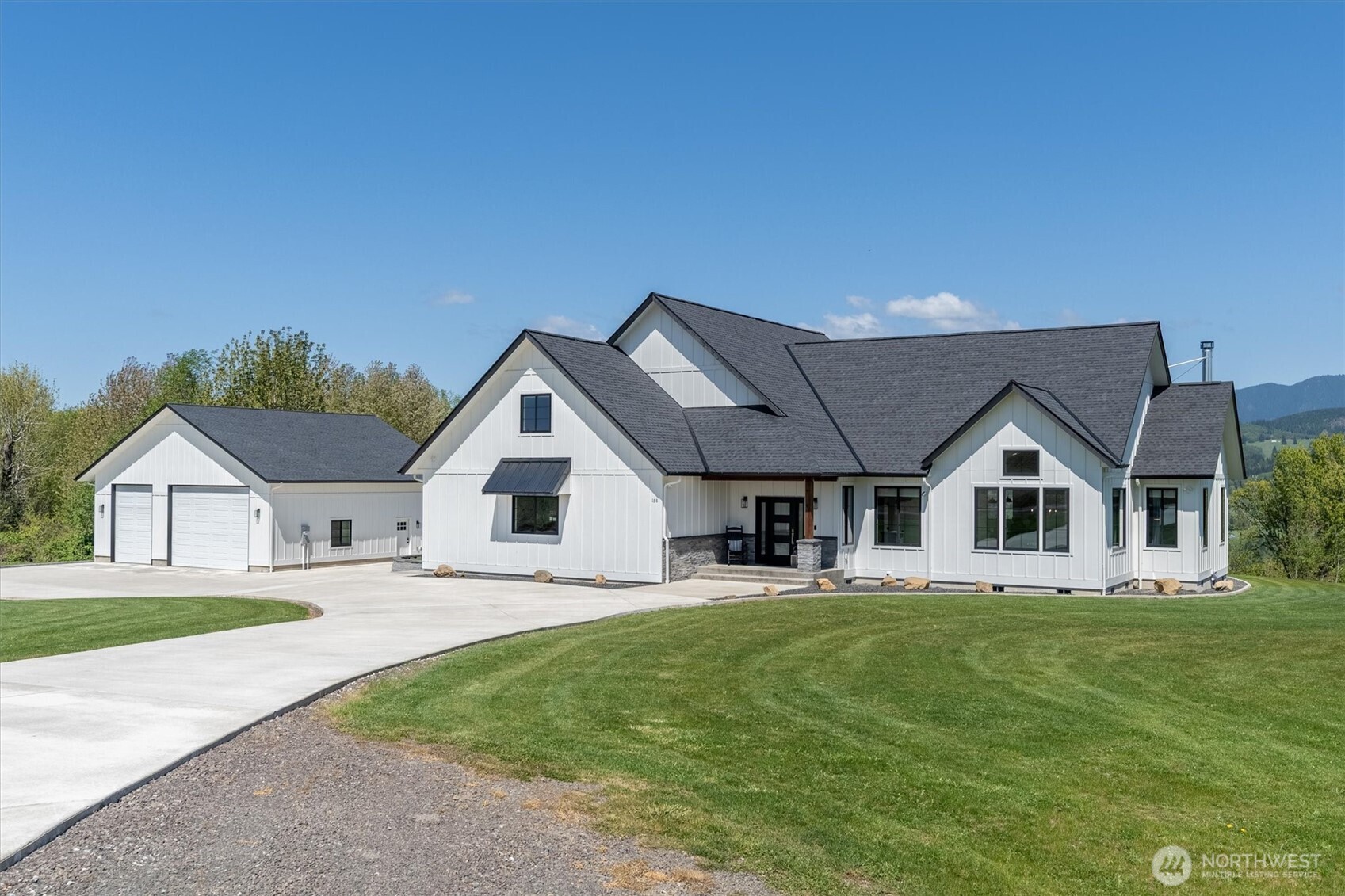 Exceptional custom-built home on 6.12 acres offering spectacular, 180 degree territorial views of the Cascade foothills. This single level residence is nestled in the town of Mossyrock, WA, which is an absolute Outdoor Paradise! Mt Rainier is 49 minutes away for great recreational activities. White Pass ski area is only about an hour away, and Portland or Seattle are less than 2 hours away. The kitchen boasts a walk-in pantry, quartz countertops, stainless appliances and upper and lower cabinet lighting. Quality, custom cabinetry with matching quartz runs throughout the home. Light oak LVP flooring, vaulted ceilings, light and bright walls of windows and an upstairs bonus room make this 3-bedroom 3 bath home a delight to live in. Additional rooms include a spacious laundry, office with custom built-in cabinetry and attached 2 car garage. The 36’x40’ fully-finished, and heated shop includes a full bath and dog washing station as well as an attached lean-to. The outdoor amenities abound with terraced  landscaping, covered timber truss back patio, indoor/outdoor RV hookups, fenced greenhouse/garden/dog run, orchard and trails throughout lower section truly make this a place you want to come home to. Modest CCR’s to protect your investment.