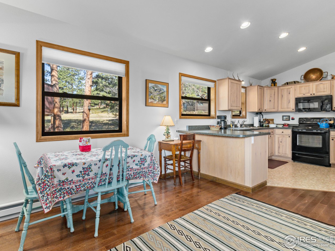 Tucked away in the High Drive neighborhood, just moments from the entrance to Rocky Mountain National Park, this charming mountain retreat invites you to slow down, breathe deep, and feel right at home. Built in 2008 on the site of a beloved family cabin, this 3-bedroom, 2-bath home blends modern comfort with mountain character. The open-concept living area features a cozy gas fireplace-perfect for unwinding after a day on the trails or gathering with friends and family. The primary suite includes a private ensuite bath and separate exterior entrance, offering both comfort and flexibility. A detached shed provides great storage for your gear, tools, or outdoor toys. Whether you're dreaming of a full-time home, weekend getaway, or a place to make memories for generations to come, this property offers room to bring your vision to life. Come see what your next chapter in Estes Park could look like.