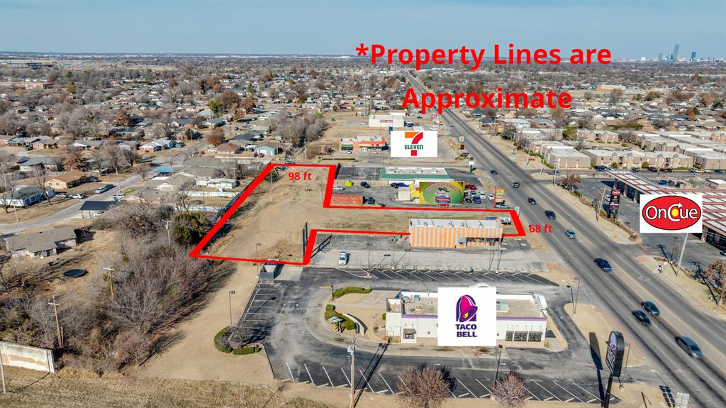 1.28 Acres of Commercial Land. Located less than a mile from OCCC, the second largest community college & the 5th largest public higher education institution in Oklahoma. Amazon is building a second distribution center around SW 89th & Portland. Very close to Will Rogers World Airport. Right next to the entrance and exit of South I-240. Lots of restaurants & shopping. Also close to I-44.... This site benefits from strong visibility and convenient access from the I-240 service road intersection and S May Avenue, a heavily traveled north–south arterial carrying approximately 17,000 vehicles per day. This combination of traffic exposure and ease of access supports both commuter and neighborhood-serving uses. Demographic trends support neighborhood-serving retail and service uses, with an estimated population of roughly 22,000 within a one-mile radius (Crexi) and projected household income growth of approximately 18% over five years (Crexi, 2023–2028), indicating improving local spending power and economic momentum.