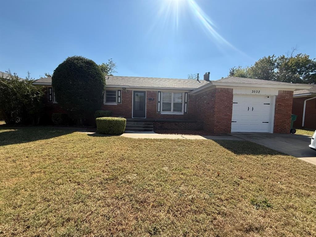 Beautiful landscaped and mature trees to welcome you this spacious NW OKC home. Living area is open to the dining room and are very spacious. The kitchen has granite counters, electric cook stove and plenty of countertop space. Bedrooms all include ceiling fans and spacious closets. Stackable laundry set stays with the home. The backyard is huge, and has two storage sheds, monkey bars, putting green and more! Situated close to Hefner Parkway, NW Expressway, I-44 and major eateries and a ton of shopping options. Pets case by case. Available now.