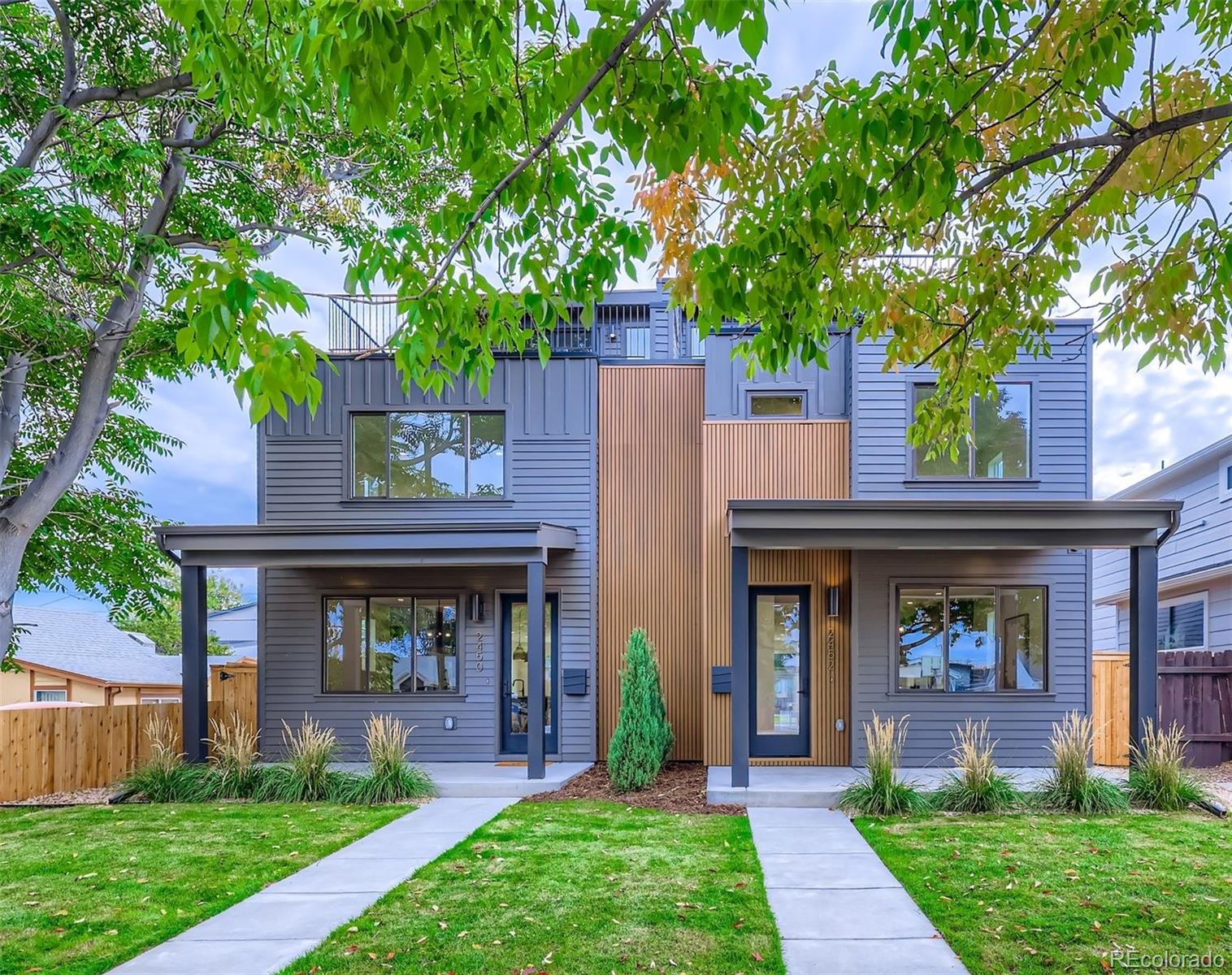 Embrace urban living with the perfect blend of modern amenities, comfort, and environmental responsibility! This stunning
mid-century styled duplex built by Apex Homes LLC offers 4-spacious stories, tons of features, and an all-electric future
proof living experience that is both stylish and sustainable. Expansive layout boasts multiple levels of living space for
family, entertainment, or day-to-day living. We checked all the boxes; ensuring all the livable amenities were included.
Situated in Overland Park, you’ll be close to South Broadway’s lively scene, walkable to restaurants, parks and breweries,
and situated near the Platte River. Modern finishes with high end materials, matching Bosch energy star appliances, sleek
countertops, stylish fixtures, primary bedroom with walk in closet and a 5-piece bathroom, walk in laundry, fourth floor
flex room and much more. Prewired for audio speakers, surround sound, surveillance cameras, and solar. Private outdoor
space with a rooftop patio showcasing mountain views and upgraded patio pavers, also a private backyard for more
intimate hangouts or family fun. Two car garage parking that provides tons of extra storage. Includes electric vehicle
charging. Energy Efficiency with all-electric heating and cooling systems, which ensures year-round comfort while
reducing your carbon footprint. All this at a price point that delivers clear value! Schedule a showing today and see why
this home is a standout! *This home qualifies for the community reinvestment act providing 1.75% (there is a max
amount) of the loan amount as a credit towards buyer’s closing costs, pre-paids and discount points.