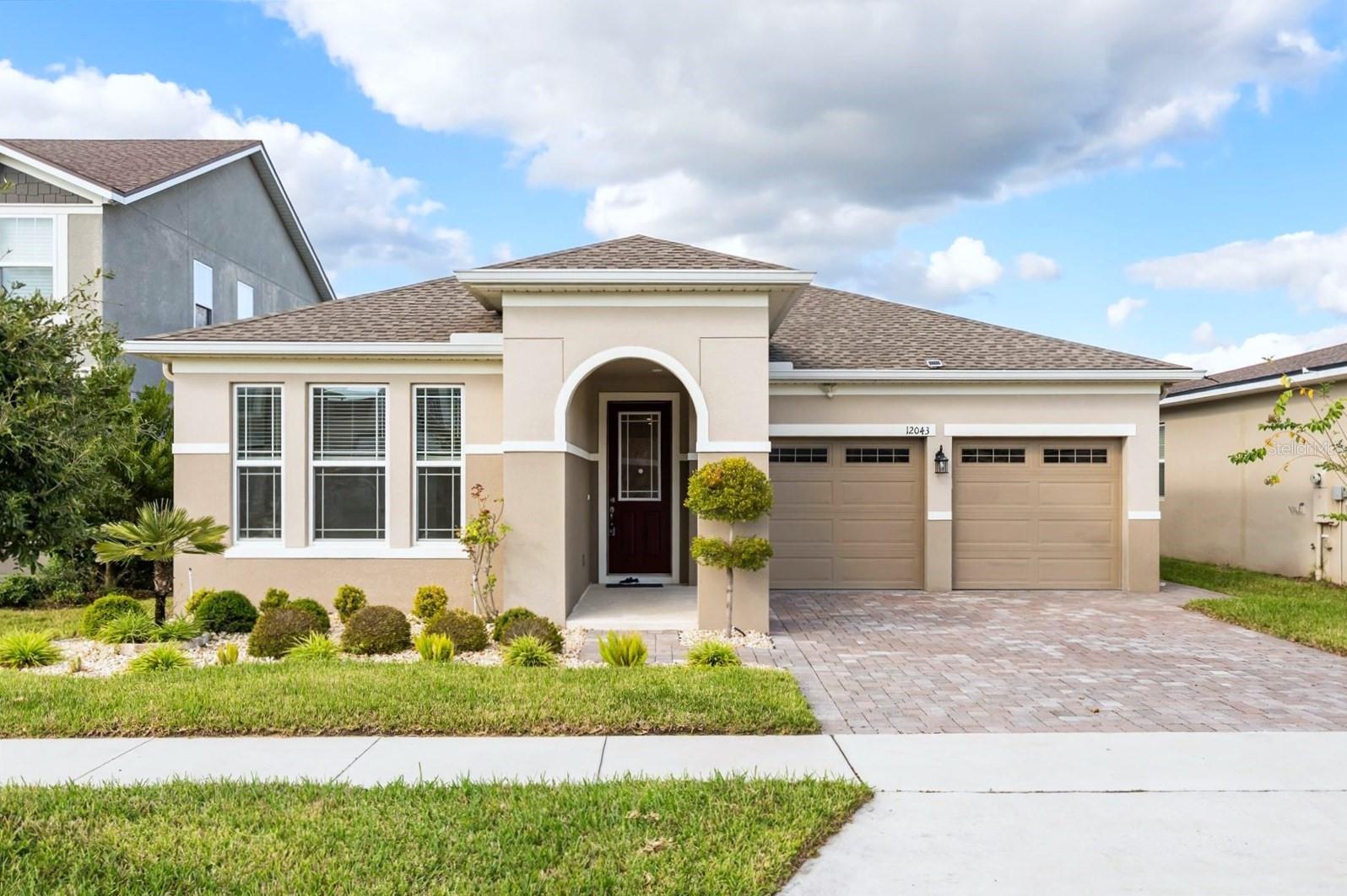 Modern Lakefront Home with Resort-Style Amenities | Lake Nona Area
Welcome to your new home, a stunning lakefront residence offering a seamless blend of style, comfort, and tranquility in the heart of Orlando’s Lake Nona area, one of Orlando’s most desirable Lake Nona communities. This 2,470 sq ft single-story home, built in 2021, has 4 Bedrooms, 3 full Bathrooms, and 2 car garage  and 1 flex room. This home features an open-concept design perfect for modern living. The elegant kitchen boasts 42-inch soft gray cabinets, quartz countertops, stainless steel appliances, and a large island overlooking the dining and living spaces filled with natural light. The spacious owner’s suite includes a walk-in closet, double vanity, and frameless glass shower, while the additional bedrooms provide comfort and privacy for family or guests. With tile flooring throughout the common areas, an epoxy-finished garage, and manicured landscaping, every detail of this home reflects pride of ownership. Step outside to a screened lanai with serene lake and conservation views, ideal for morning coffee or evening gatherings. Enjoy breathtaking water views, contemporary finishes, and access to resort-style amenities including a luxurious clubhouse, sparkling pool, fitness center, and scenic walking trails.Located minutes from Medical City, Lake Nona Town Center, top-rated schools, and major highways, the new Innovation high school is few minutes away, this property offers both elegance and convenience — the best of Florida living awaits.