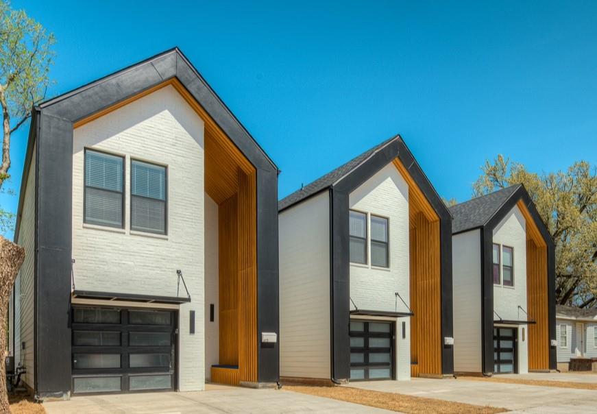 Unique opportunity to acquire fully leased brand new multi-family construction located near downtown Edmond and steps from the Railyard, Ice House and the Lark. All six of these townhomes (three duplexes) pre-leased during construction for $2,200 per townhouse (the six units gross a combined $13,200 per month). Developed by Bespoke Building Company, these high-end townhomes feature custom soft close cabinets, quartz countertops (with waterfall edge in the kitchen) and designer tile and lighting packages. Designed specifically for investor clients, these townhomes receive favorable insurance pricing and there's no HOA dues associated with these properties. Each townhouse features a 3-bed, 2.5 bath + media niche layout and includes tankless hot water heaters, a full appliance package (including full size washer and dryers) and a fenced side-yard. More than 40 new construction units have come online on a single block on W. 2nd St over the past six months and only these townhomes feature garage parking (a significant differentiator during the lease-up process). Average tenant income is more than $125,000 annually. The developer also owns an affiliated property management company and offers discounted 5.9 percent property management services to investor clients.