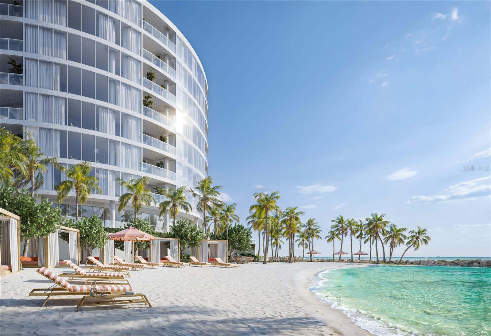 Pre-Construction. To be built. To be built. Imagine experiencing the epitome of luxurious resort-style living at the Viceroy Residences Clearwater Beach, a groundbreaking new construction of branded residences that redefine luxury and exclusivity. This prestigious development is not just a home, it’s a lifestyle. Designed with hurricane resiliency in mind, the Viceroy Residences offer unmatched protection and durability, making them the first choice for those who value both elegance and security. Every detail, from the gas-generated elevators to the high-impact windows and elevated amenities, ensures a resilient and sophisticated living experience. With its European-inspired design, world-class amenities, and PRIVATE beach, the Viceroy Residences stand as a true beacon of modern architecture and luxury. The building’s stunning façade and expansive, elegantly appointed interiors set a new standard for luxury living in Clearwater Beach. The Viceroy Residences offer exclusive access to curated amenities, including a spa lounge, a resort-style pool, a 3,000-square-foot gym, hot and cold plunge pools, a media room, a private restaurant, and bespoke concierge services with a highly trained staff. Every element is designed to provide residents with the utmost comfort and style. Inside this 5 bedroom, 5.5 bathroom penthouse residence, with 6,124 sq. ft. of interior living space and 512 sq. ft. of terrace space across 3 private terraces, you will find expansive, panoramic views spanning 220 feet with a stunning Southern exposure. Every bedroom is an en-suite with generous walk-in closets, and the layout includes a separate bar area and spacious entertaining areas. The gourmet kitchen boasts a Sub-Zero refrigerator/freezer, a Wolf gas cooktop, Italian cabinetry, and Italian quartz countertops with a stunning waterfall edge. The primary suite offers a spacious retreat with floor-to-ceiling windows, terrace and a spa-inspired en-suite bath with Kalista plumbing fixtures. Located just minutes from Pier 60, the Clearwater Marine Aquarium, Sand Key Park, and the area’s famous sugar-white sand beaches, the Viceroy Residences Clearwater Beach provide unparalleled access to the best of Tampa Bay. Amenities: Dive into the resort-style infinity pool, surrounded by chic cabanas and lush tropical landscaping. Enjoy exclusive access to a secluded private beach with beachside cabanas and al fresco firepit seating. Savor exquisite dining at the 3,000 sq. ft. private restaurant and poolside bar, perfect for gourmet meals and crafted cocktails. Stay active in the state-of-the-art fitness center and unwind in the tranquil yoga room. Rejuvenate at the signature spa featuring multiple massage rooms, a serene lounge, and private sauna and steam rooms. Hurricane-resilient features include gas-powered backup generators, impact glass rated to 165 mph, and residences elevated 31 ft. above sea level with the amenities level being at 18.6 ft. Live your story at Viceroy Residences Clearwater Beach.