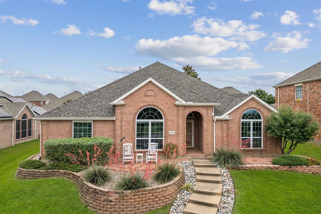 Experience exceptional living in this beautifully maintained home located directly across from the scenic Oak Point Nature Preserve in one of Plano’s most desirable neighborhoods. With an unbeatable combination of location, layout, and lifestyle features, this home offers something special for every buyer. Step inside to discover an inviting open floor plan filled with natural light, soaring ceilings, and timeless wood floors throughout. The spacious stacked formal living and dining areas feature vaulted ceilings and serene park views, perfect for entertaining or relaxing in style. A second casual living space offers a cozy gas fireplace with stone surround and a charming wood mantle, creating a warm focal point for everyday living. The gourmet kitchen is a chef’s dream, complete with stainless steel appliances, double ovens, a gas cooktop, functional island, breakfast bar, and generous cabinetry for all your storage needs. The oversized private primary suite is a true retreat, boasting a wall of windows that frame views of the backyard and bathe the space in light. The fully updated en suite bath features quartz counters, a soaking tub, a beautifully tiled shower with rimless glass doors, and modern finishes throughout. Enjoy outdoor living year-round in the beautifully landscaped backyard, featuring a covered patio, arbor with a swing, and a relaxing space to unwind or entertain. Across the street, miles of walking and biking trails in Oak Point Nature Preserve invite you to explore nature just steps from your front door. Additional highlights include a new roof in 2024, a fully owned solar panel system for impressively low electric bills, a whole-house water filtration system, and abundant storage throughout. Don’t miss this rare opportunity to own a move-in ready home with stunning views, eco-friendly upgrades, and an unbeatable location in the heart of Plano.