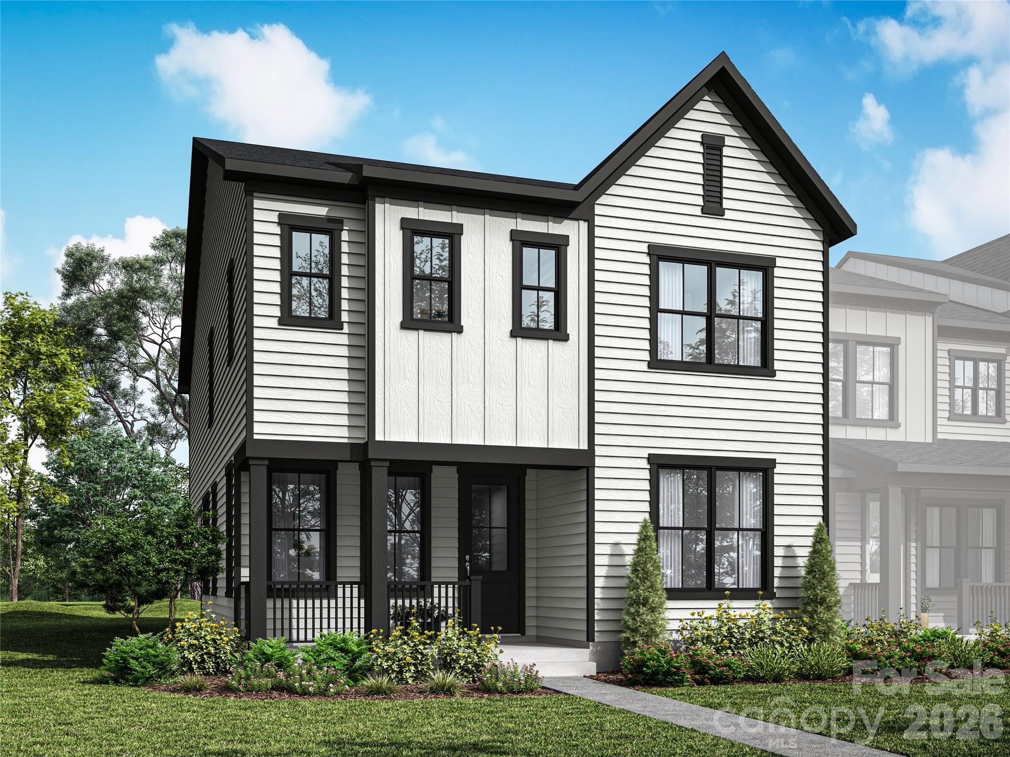 Our largest new townhome design in Belmont, NC, part of the popular new lakeside planned community, McLean, features a spacious open-concept first floor and four bedrooms upstairs with two full baths. The Torrence offers 3 exquisite exterior style options, a 2-car attached rear-load garage, and even the option to add a 5th bedroom with a 3rd full bathroom downstairs. The main level includes an optional gourmet kitchen upgrade, replacing the standard 30" range with a larger 36" cooktop, as well as upgraded cabinets and appliances, complimented perfectly by the great room, with both a front and rear outdoor living space, with the front offering an optional 9' sliding glass door and the rear offering an optional screened porch. Upstairs are four bedrooms, with the option to remove a bedroom to create a larger loft, as well as multiple bathroom and laundry upgrades.