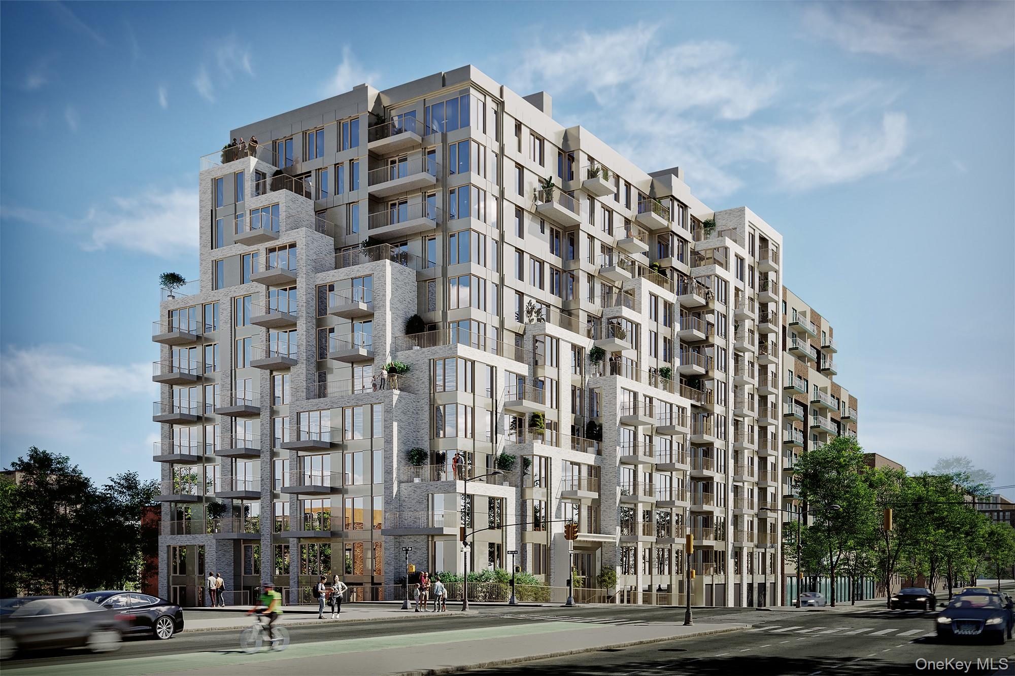 Welcome to the pinnacle of Woodside luxury at 58-01 Queens Boulevard.With private outdoor space and stunning amenities, this brand new 1-bedroom, 1-bathroom residence offers effortless modern living in an accessible residential zone close to the 7 subway line, the LIRR, and major thoroughfares.The home begins with an open-concept layout and floor-to-ceiling triple-pane tilt-and-turn windows that maximize natural light. A balcony off the living area is ideal for entertaining, potted plants, and outdoor lounging.Wide plank hardwood floors harmonize with a beautiful chef’s kitchen, which is adorned with stylish white marble countertops, a textured tile backsplash, a chrome faucet, a re-circulating range hood, and integrated Bosch appliances including a dishwasher and speed oven.The bedroom has ample closet space, and the bathroom features luxurious radiant heated floors, a custom floating vanity, an LED-lit vanity mirror, chic tilework, and a smart technology toilet fixture.58-01 Queens Boulevard is a brand new full-service condominium with a striking grey brick and aluminum panel façade. Amenities at 58-01 Queens Boulevard are spread across several floors and cater to a wide range of lifestyle needs. The cellar level has private storage, shared laundry facilities, a pet grooming station, and a podcast/music studio. The first level boasts an inviting lobby, a bicycle room, a parking garage, and a private gym.The second level offers a range of relaxation, entertainment, and workspace options, including a co-working center, a game room, a dining room, and an expansive terrace with a pickleball court, mini golf, a jungle gym, and an outdoor kitchen. Finishing the amenity spaces is a tranquil rooftop terrace with a pergola, dining and lounge furniture, lush planters, and grilling stations.58-01 Queens Boulevard is moments from restaurants, bars, and shops along Roosevelt Avenue and is close to Lawrence Virgilio Playground, Doughboy Plaza, and Sunnyside Gardens Park. H Mart is a few blocks away, and Queens Boulevard and the I-278 allow for simple drives to LaGuardia Airport, JFK Airport, and Long Island.