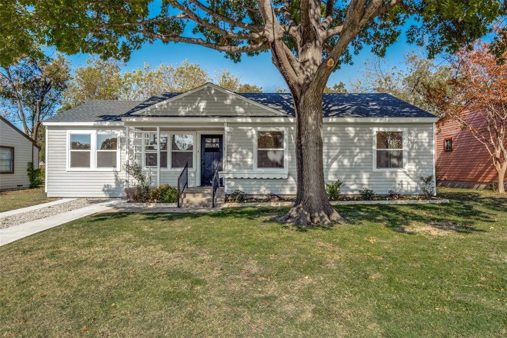 Welcome to 2411 Glengariff—a fully remodeled, reimagined mid-century gem in the heart of Casa View Hills. This beautifully updated 4-bed, 2-bath home features an open-concept living and dining area and a stunning modern kitchen, offering true move-in readiness at an incredible value. The spacious primary suite showcases gorgeous hardwood floors, new windows and a generous walk-in closet. Its attached bath is a true showpiece, complete with a custom vanity, designer lighting and an oversized shower. Thoughtful upgrades blend modern style with timeless charm throughout. The sleek kitchen boasts stainless steel appliances, new cabinetry, designer tile backsplash and quartz countertops. Each additional bedroom offers ample space, abundant natural light, ceiling fans and hardwood floors. Enjoy year-round outdoor living on the covered back patio overlooking the expansive backyard. Recent 2025 updates include roof, AC, front & back doors, siding, fresh landscaping & interior paint throughout. Ideally located near White Rock Lake, the Dallas Arboretum and all the best of East Dallas living. Don’t miss this one!