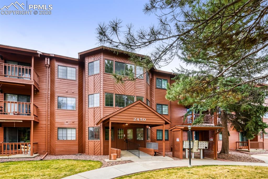 Welcome to easy, low-maintenance living in the desirable Heritage Park 55+ Condominiums! This beautifully updated 2-bedroom, 1-bath condo offers comfort, convenience, and exceptional value in the heart of Colorado Springs. Whether you’re looking to downsize, simplify your lifestyle, or enjoy a lock-and-leave home base, this move-in ready condo is an incredible opportunity.Step inside to discover a bright and inviting living space featuring luxury vinyl plank flooring, neutral paint, updated lighting, and a functional layout designed for comfortable everyday living. The open living and dining areas create a welcoming atmosphere for relaxing or entertaining, while large windows bring in natural light throughout the home.The kitchen offers solid wood cabinet and updated countertops, making meal prep easy and efficient. The flexible second bedroom space can serve as guest space, hobby room, or home office depending on your needs. It is open to the living area on one wall which makes expanding the living area easy. The spacious primary bedroom provides generous closet space and a peaceful retreat at the end of the day. An updated bathroom with step in shower and thoughtful finishes throughout add to the home’s clean, well-maintained feel.Enjoy your own private patio — the perfect spot for morning coffee, container gardening, or simply relaxing outdoors. Residents of Heritage Park enjoy beautifully maintained grounds, a clubhouse, community activities, and a welcoming atmosphere designed for active adult living.HOA dues include heat, water, trash, snow removal, and exterior maintenance, helping create simple and predictable monthly expenses while minimizing upkeep and maintenance responsibilities.Conveniently located near shopping, dining, medical facilities, and public transportation, this condo combines affordability, convenience, and lifestyle in one attractive package. Don’t miss your chance to own one of the best values in this established 55+ community!
