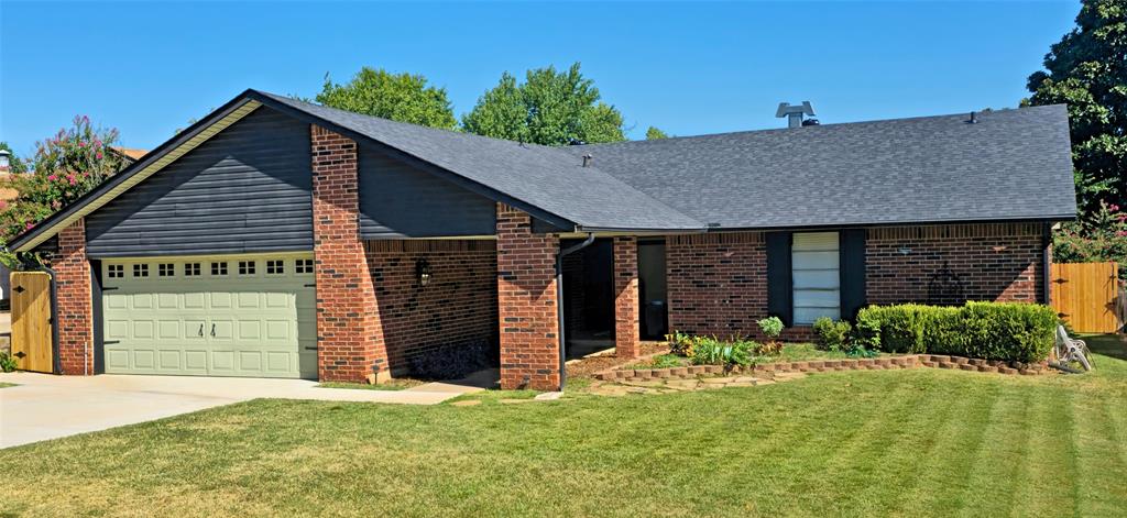New Roof and Roof Turbines August 2025! Welcome home to this beautifully maintained 4-bedroom, 2-bathroom Hidden Gem in Spring Creek—Prime Location! OKC Utilities!

As you arrive, you’re greeted by a welcoming covered front porch—a perfect spot for morning coffee or winding down in the evening.
Step inside to discover a flexible, open layout filled with natural light. The spacious primary suite features a custom vanity, beautiful sink, and a tiled walk-in shower. All bedrooms include large walk-in closets, providing ample storage for your lifestyle.

The heart of the home is the well-appointed kitchen, offering abundant cabinetry, 2023 dishwasher, granite countertops, and stainless-steel appliances—a dream for any home chef. Just off the kitchen, you’ll find a generous second living area, ideal for a sunroom, home office, game room, gym, or bonus dining space—endless possibilities to suit your needs!

Out back, enjoy your own private oasis with a fully fenced backyard, vibrant flower beds, and a large open patio perfect for entertaining, grilling, or simply enjoying the outdoors.
This home features classic design elements and quality finishes that offer comfort, style, and longevity.

Ideally situated between Bryant and Coltrane on Memorial Road and just minutes from Oklahoma Christian University, I-35, and the Kilpatrick Turnpike, this home offers unmatched convenience to shopping, dining, and major commuter routes.

Don’t miss your chance to own this move-in-ready home in a prime location—schedule your private showing today before it's gone!