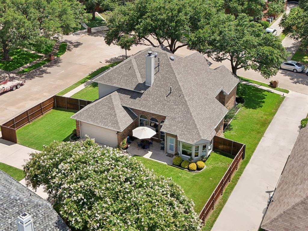 This Beautiful - One of A Kind - Single Owner - Well Maintained Home With Many Updates - Located in a highly sought-after neighborhood Of Shadow Lakes with top-rated Allen ISD schools and nearby parks, shopping and dining, 528 Bullingham Lane is more than a house—it's the place you'll love to call home. Situated on Large Quarter Acre Corner Lot with NO HOA & Nestled in the heart of Allen, this stunning residence offers the perfect blend of timeless design, modern comfort, and thoughtful details throughout. From the moment you arrive, you’ll be captivated by the inviting curb appeal, manicured landscaping and charming brick exterior. Step inside to discover a bright open floor plan, where natural light pours through expansive windows of the entry, office, formal dining, family living areas highlighting the rich hardwood floors and soaring ceilings. The spacious living room offers the ideal setting for cozy evenings or entertaining guests with a beautiful fireplace and hearth, built-in shelves & cabinets. The gourmet kitchen features new stainless steel appliances, stained cabinetry and a center island perfect for gatherings or quiet mornings in the dine in breakfast area with bay windows and natural light. The 1st floor primary suite is a true retreat and a must see, boasting a spa-like en-suite bathroom with walk-in shower, dual vanities, and two generous walk-in closets and room for seating on the open bay window area. Two large additional bedrooms upstairs offer comfort and versatility, ideal for children, family or guests. Remodeled 2nd bath is a must see! Oversized laundry-mudroom with utility closet & laundry chute. Stepping outside to your private fenced backyard oasis—an entertainer’s dream with lush green space, flowering trees for shade and room to relax, play, or garden. Whether enjoying a summer barbecue or a peaceful evening under the stars, this space is made for memories. Buyer or buyer's agent to verify all MLS info. Broker assumes no responsibility.